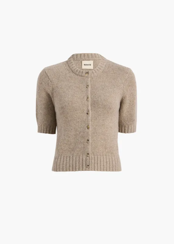 Nora Cardigan in Sepia sold by KHAITE