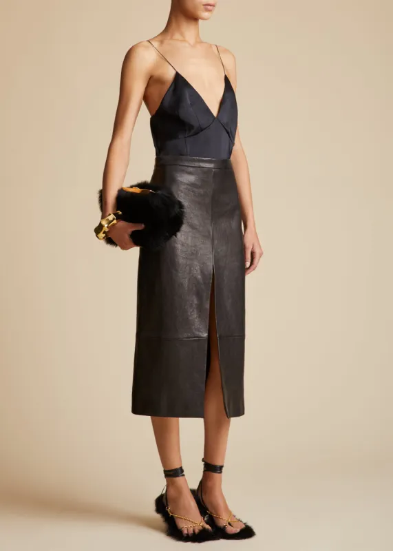The Grisella Top in Black sold by KHAITE