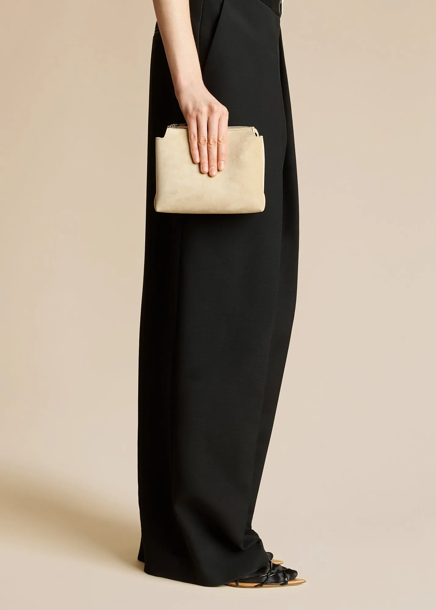 Lina Pochette in Dark Ivory Suede sold by KHAITE product image thumbnail 5