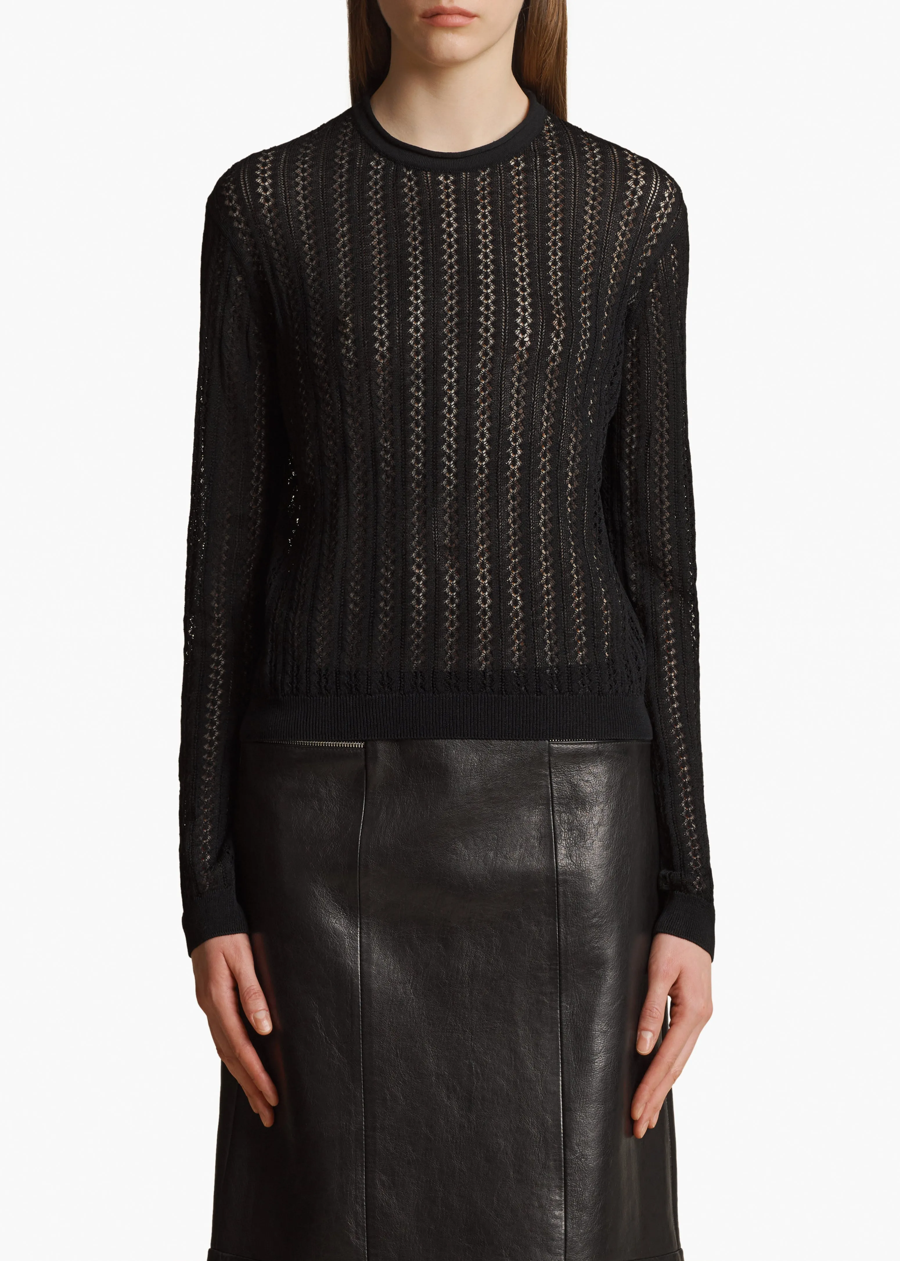 Colleen Top in Black sold by KHAITE product image thumbnail 3