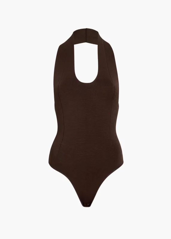 Toto Bodysuit in Espresso sold by KHAITE