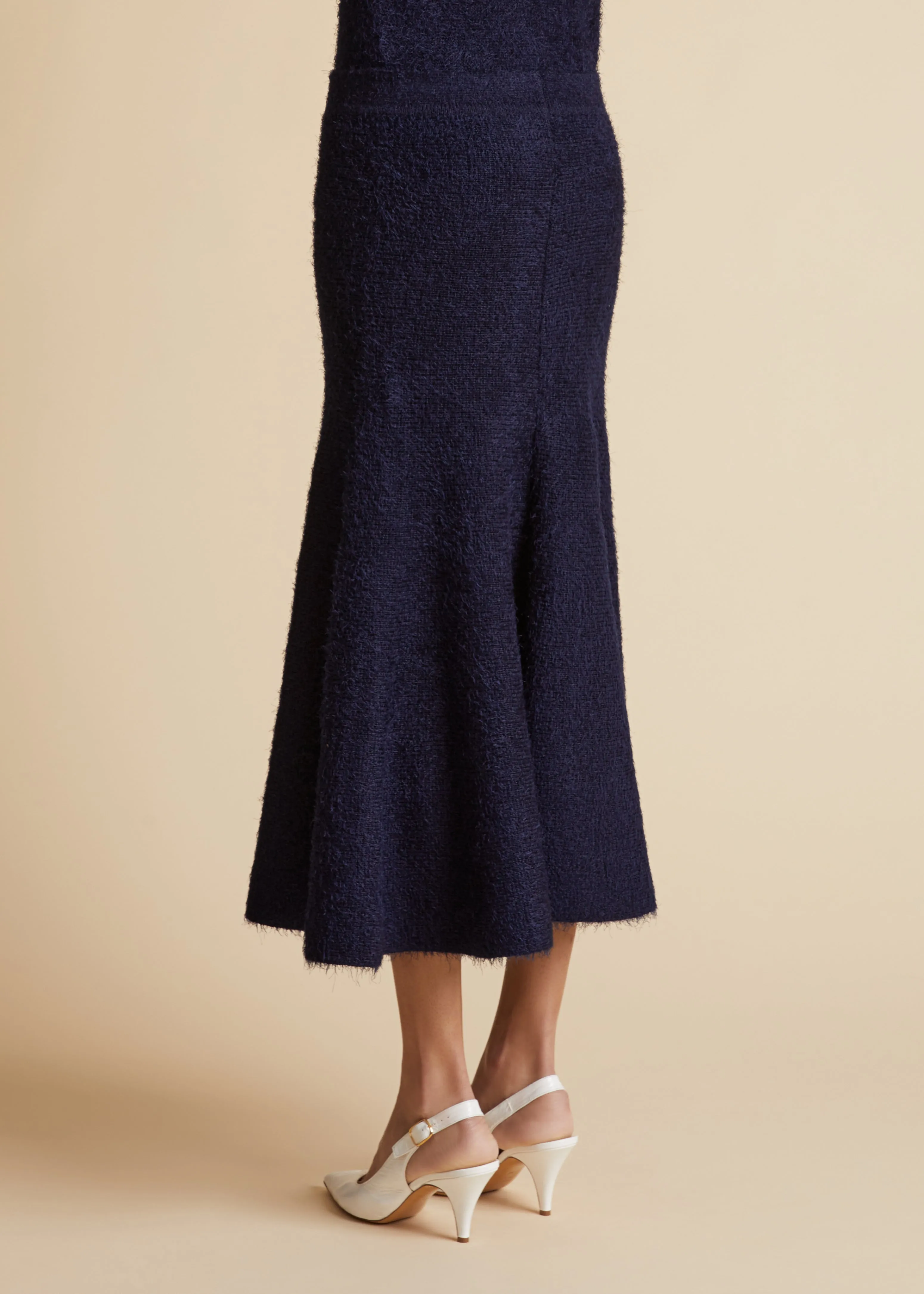 Cadence Skirt in Navy sold by KHAITE product image thumbnail 4