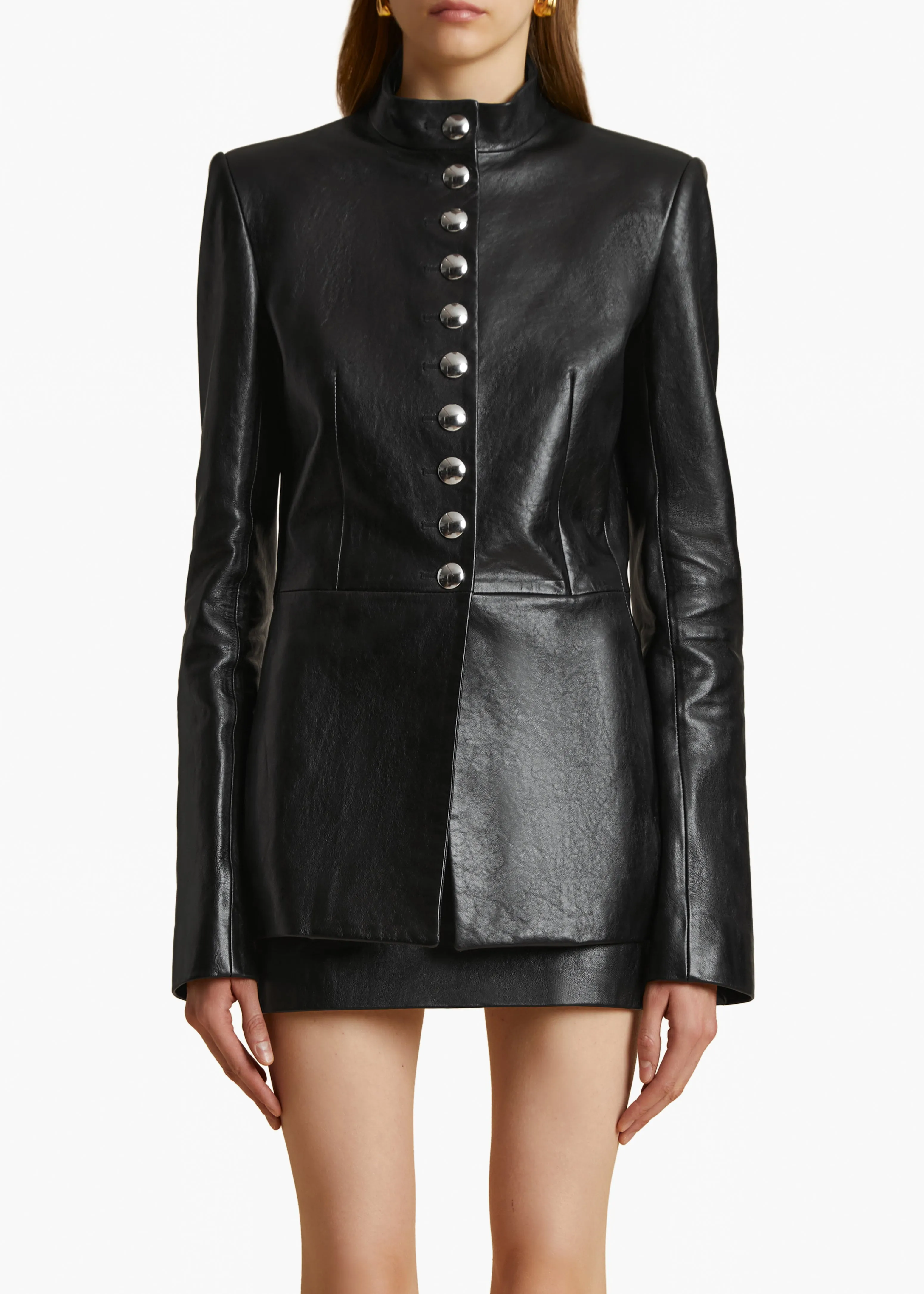 Samuel Jacket in Black Leather sold by KHAITE product image thumbnail 3