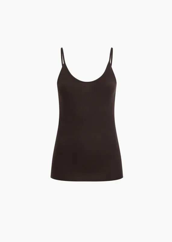 Selee Top in Dark Brown sold by KHAITE