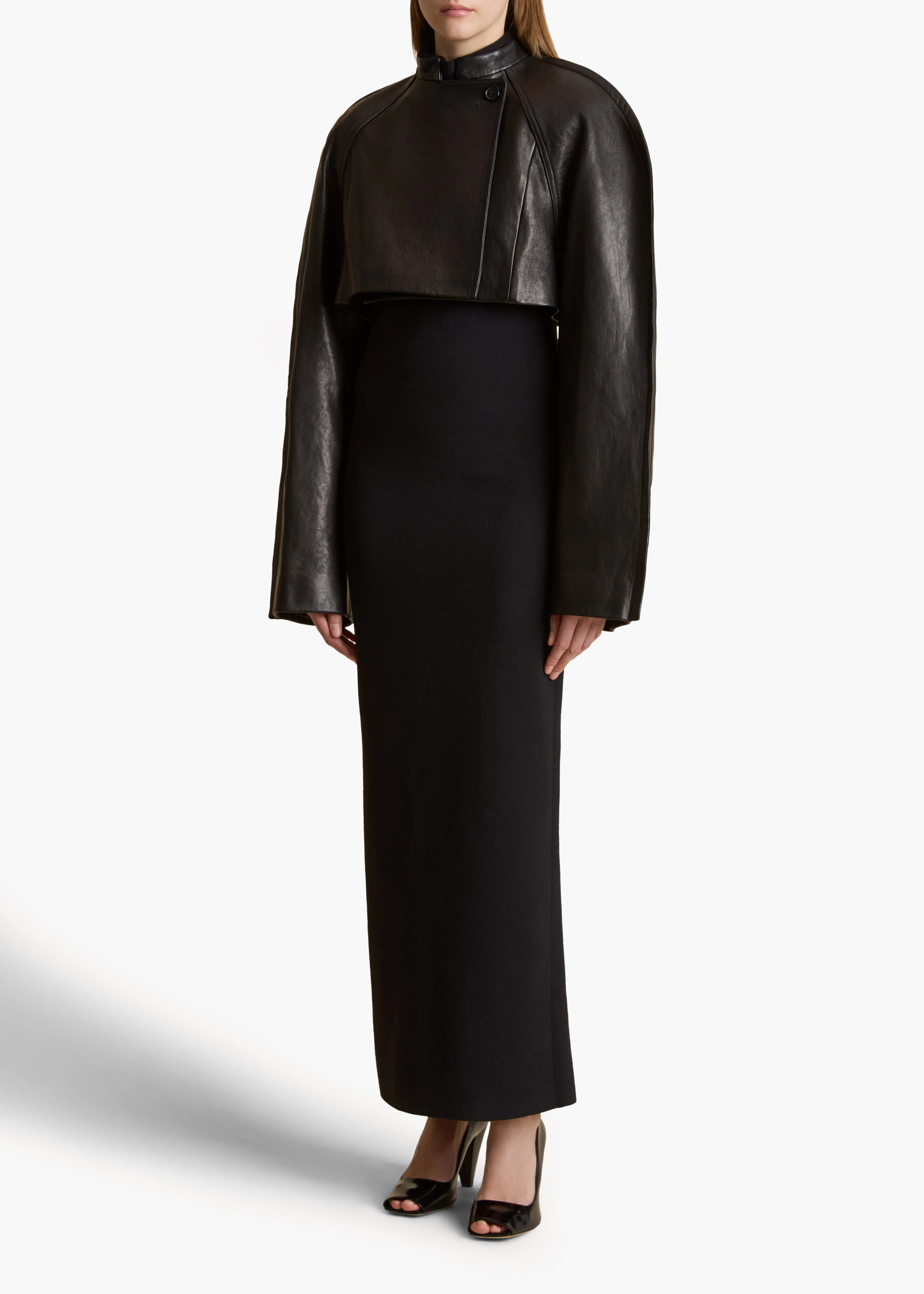 Rotha Jacket in Black Leather sold by KHAITE product image thumbnail 2