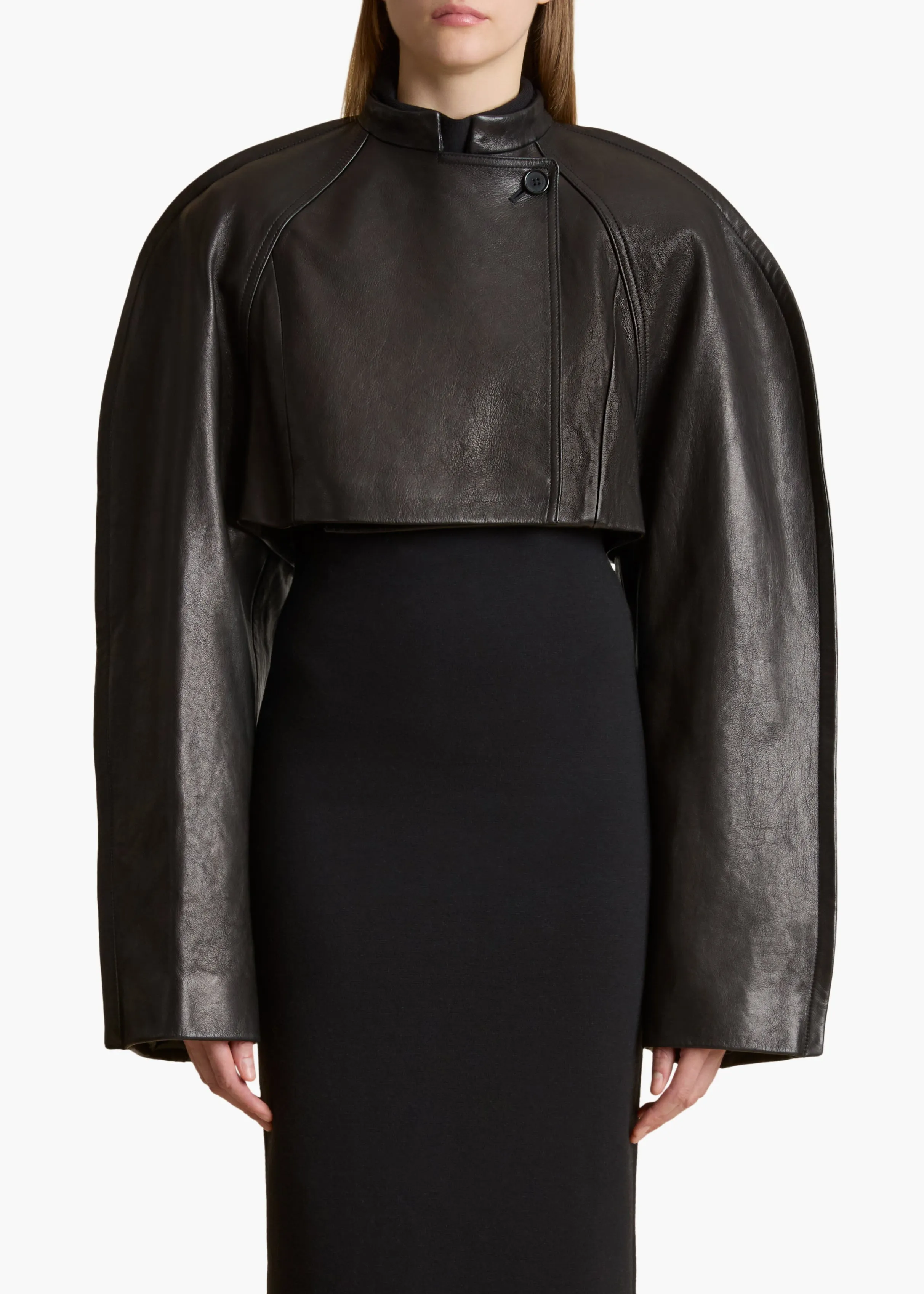 Rotha Jacket in Black Leather sold by KHAITE product image thumbnail 3