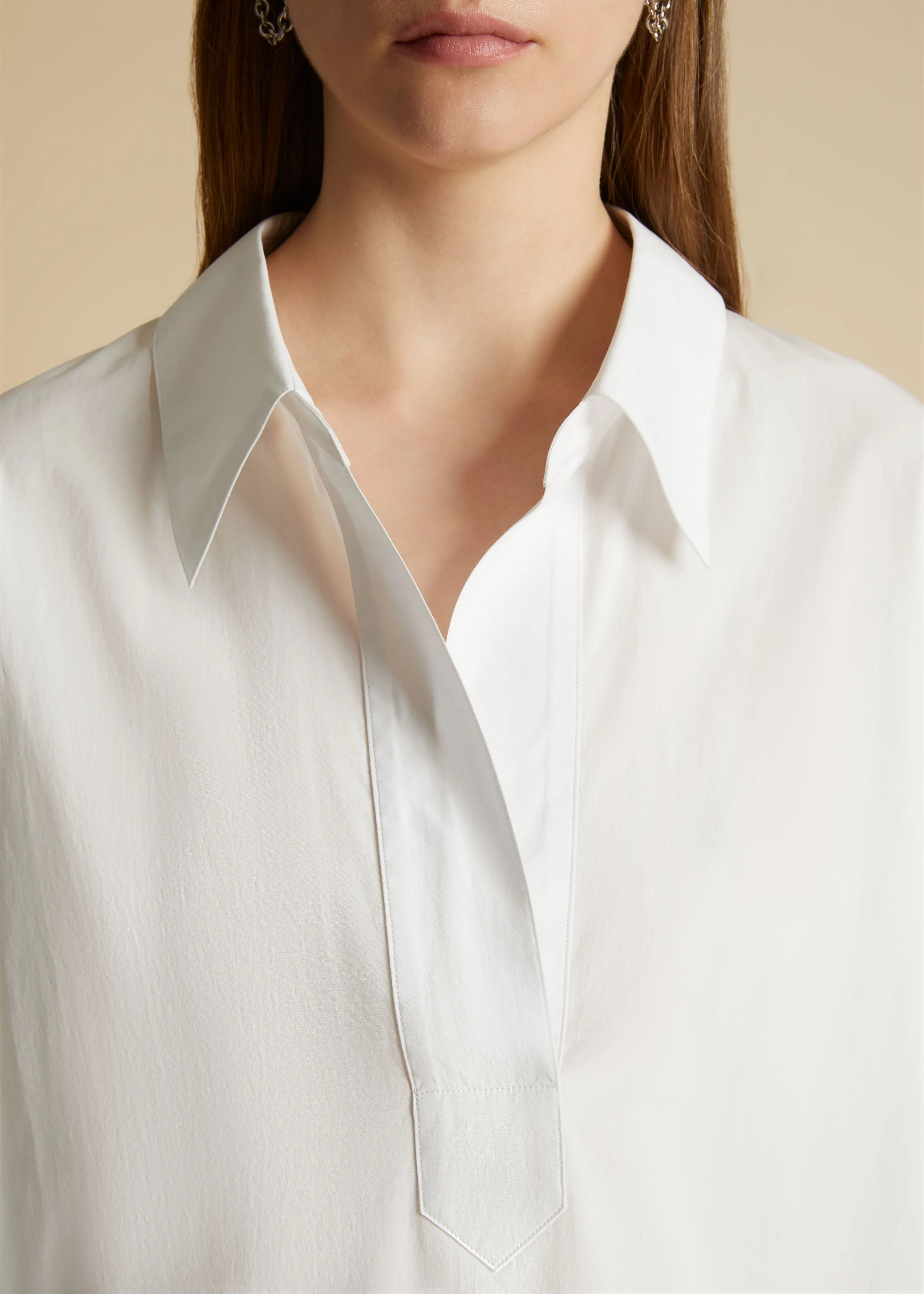 The Melan Top in White sold by KHAITE product image thumbnail 5