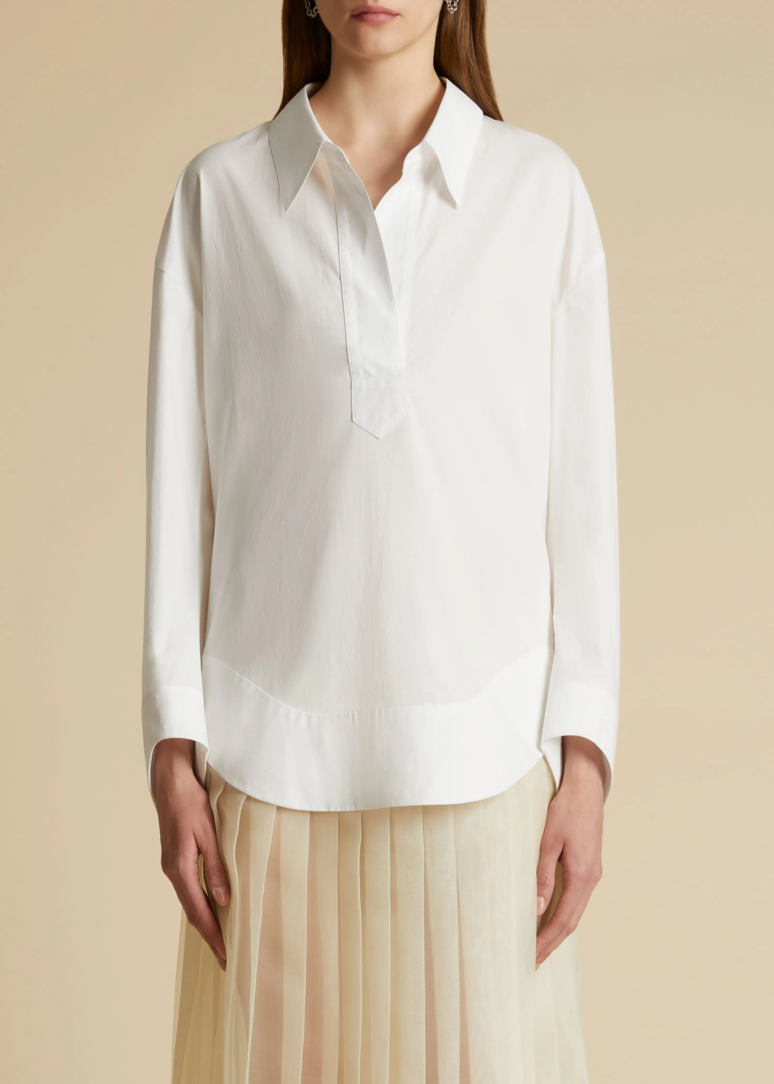 The Melan Top in White sold by KHAITE product image thumbnail 2