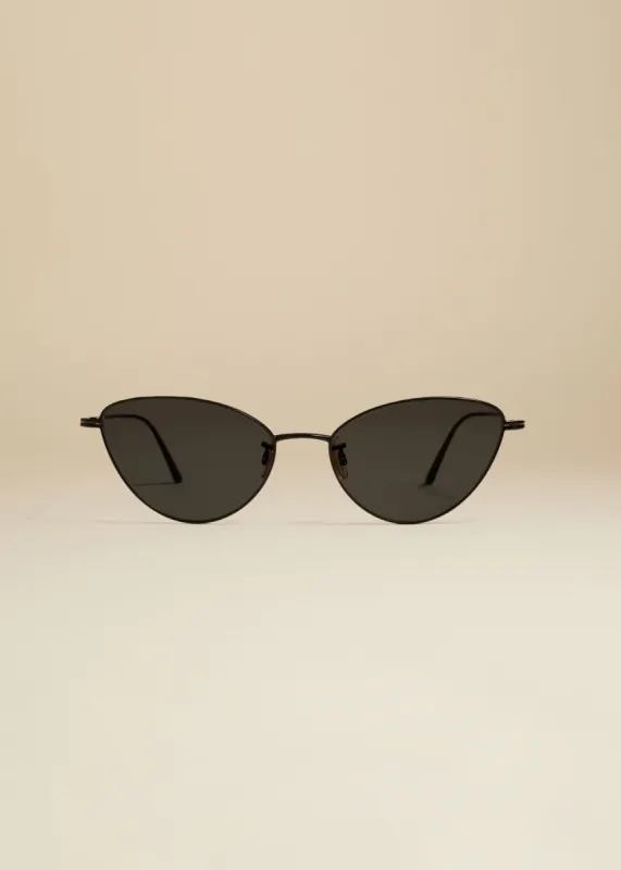 KHAITE x Oliver Peoples 1998C in Matte Black and Grey sold by KHAITE