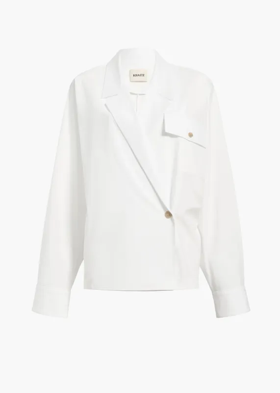 Garth Top in White sold by KHAITE