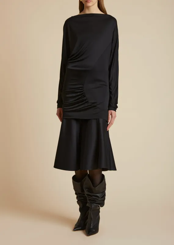 The Ciro Top in Black sold by KHAITE