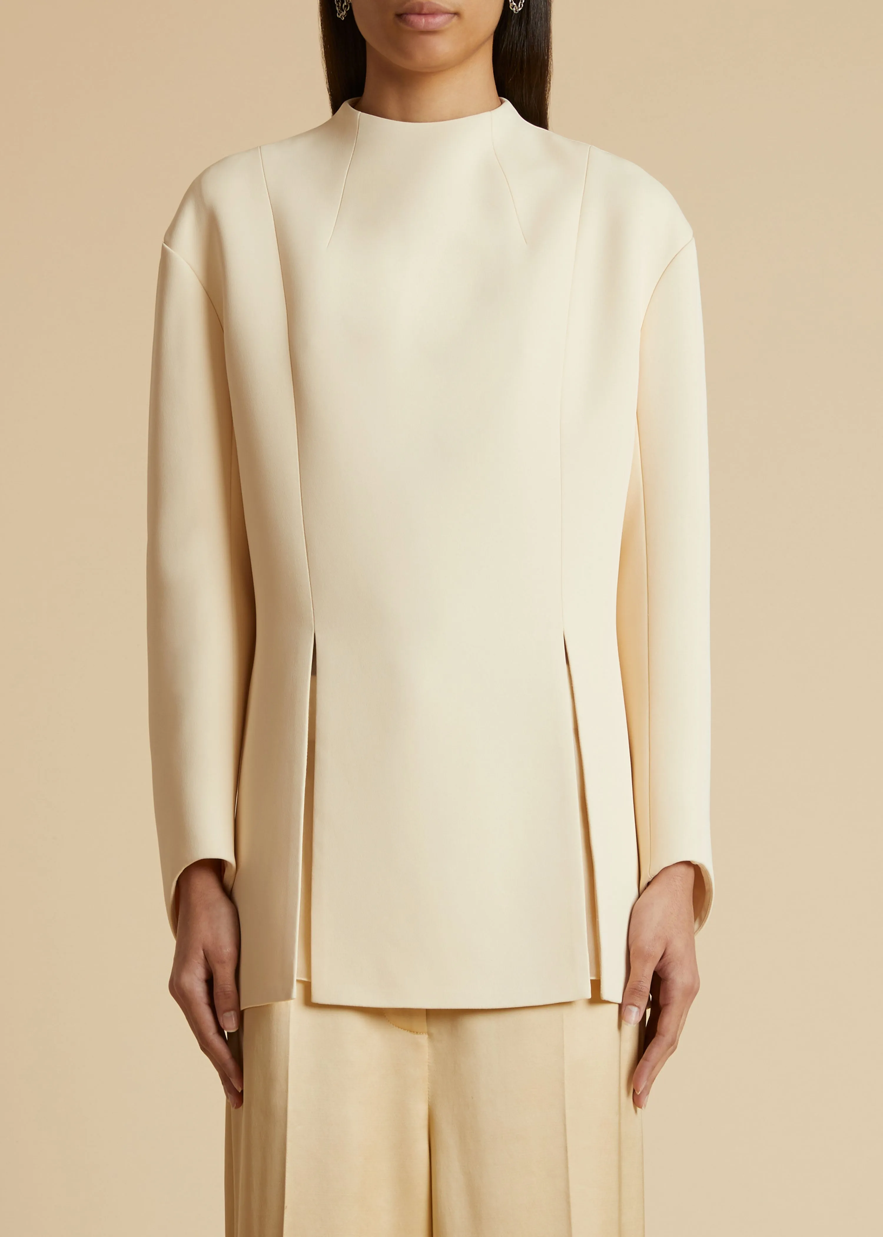 The Mahni Top in Bone sold by KHAITE product image thumbnail 2