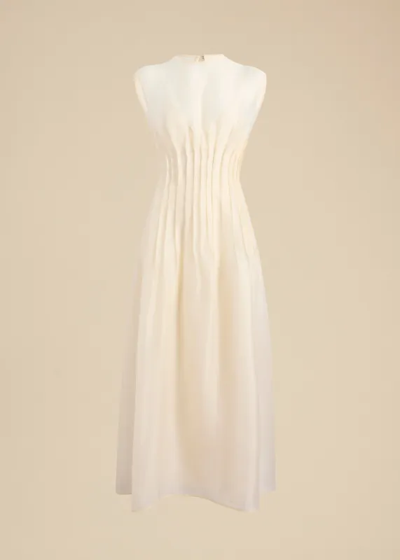 Wes Dress in Bone sold by KHAITE