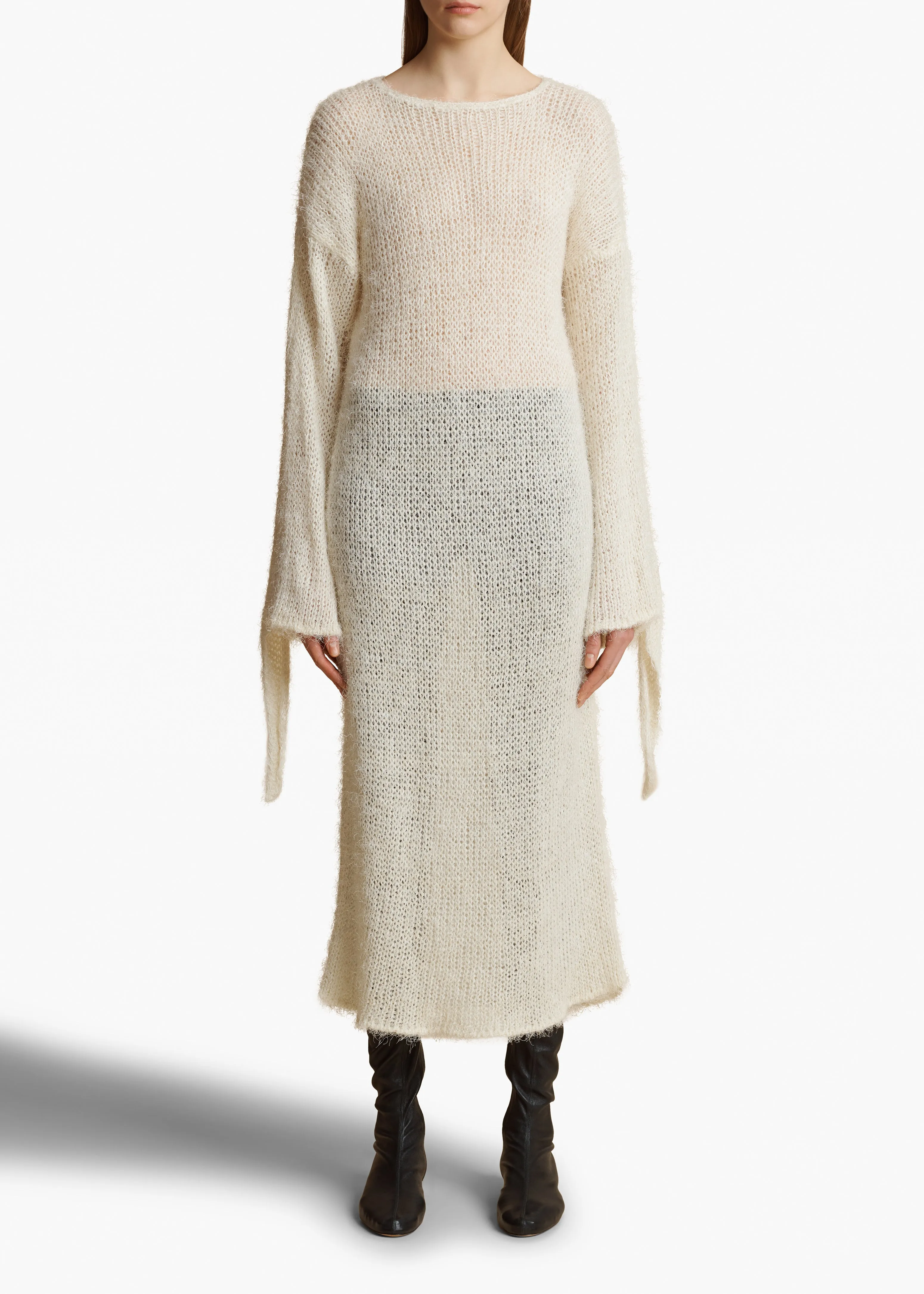 Luke Dress in Cream sold by KHAITE product image thumbnail 3