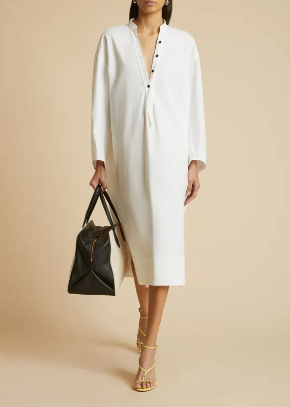 The Brom Dress in White sold by KHAITE