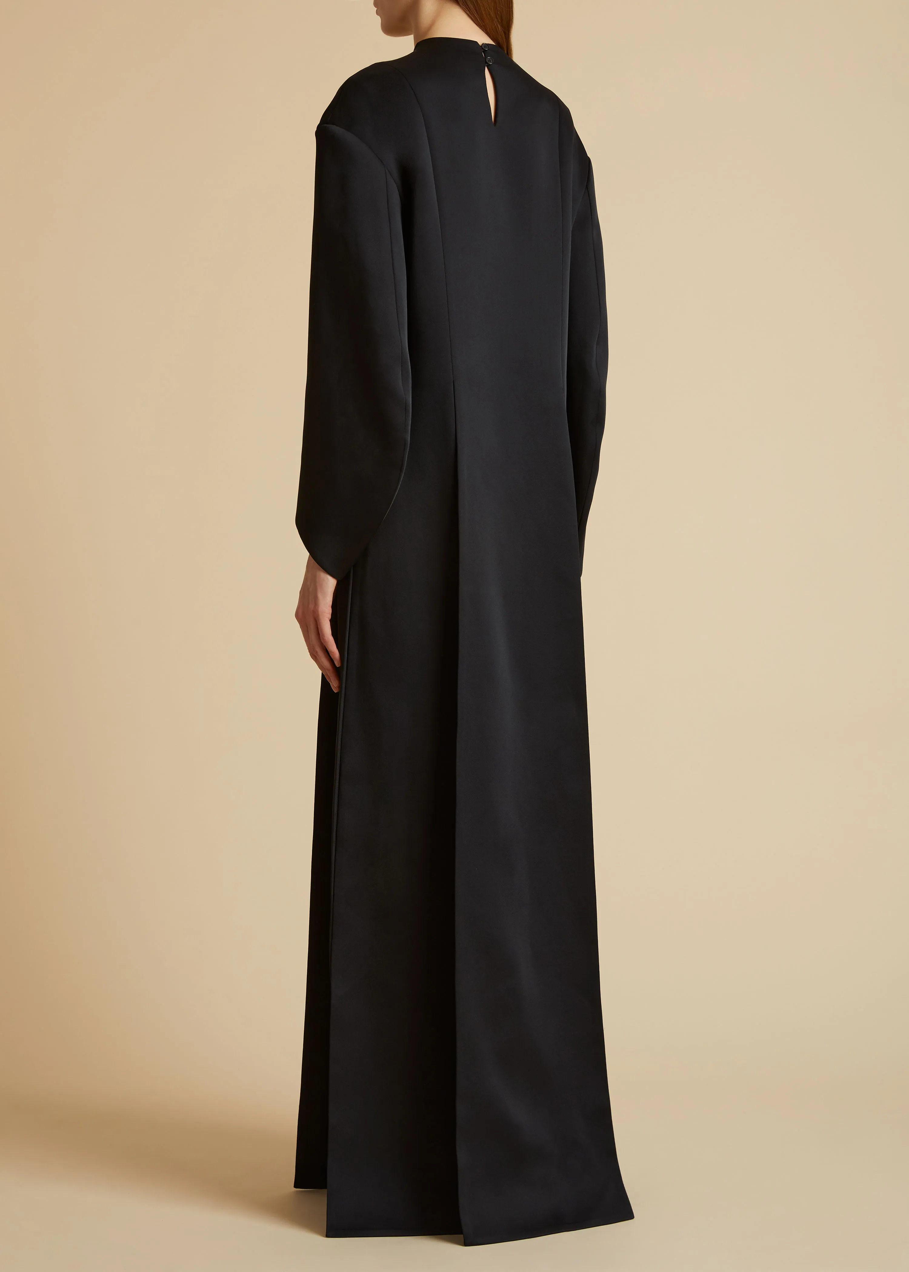 The Clete Dress in Black sold by KHAITE product image thumbnail 3