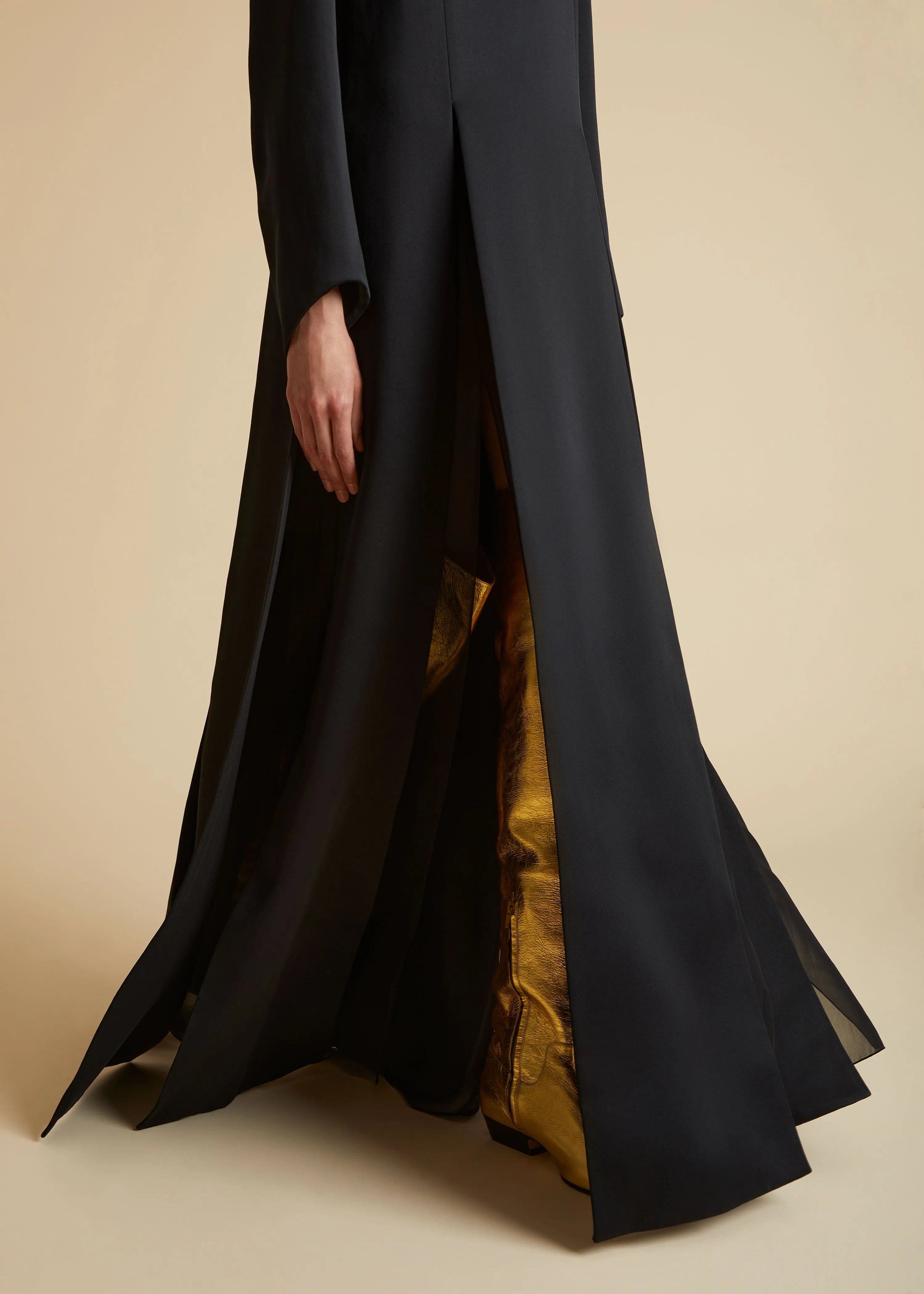 The Clete Dress in Black sold by KHAITE product image thumbnail 4