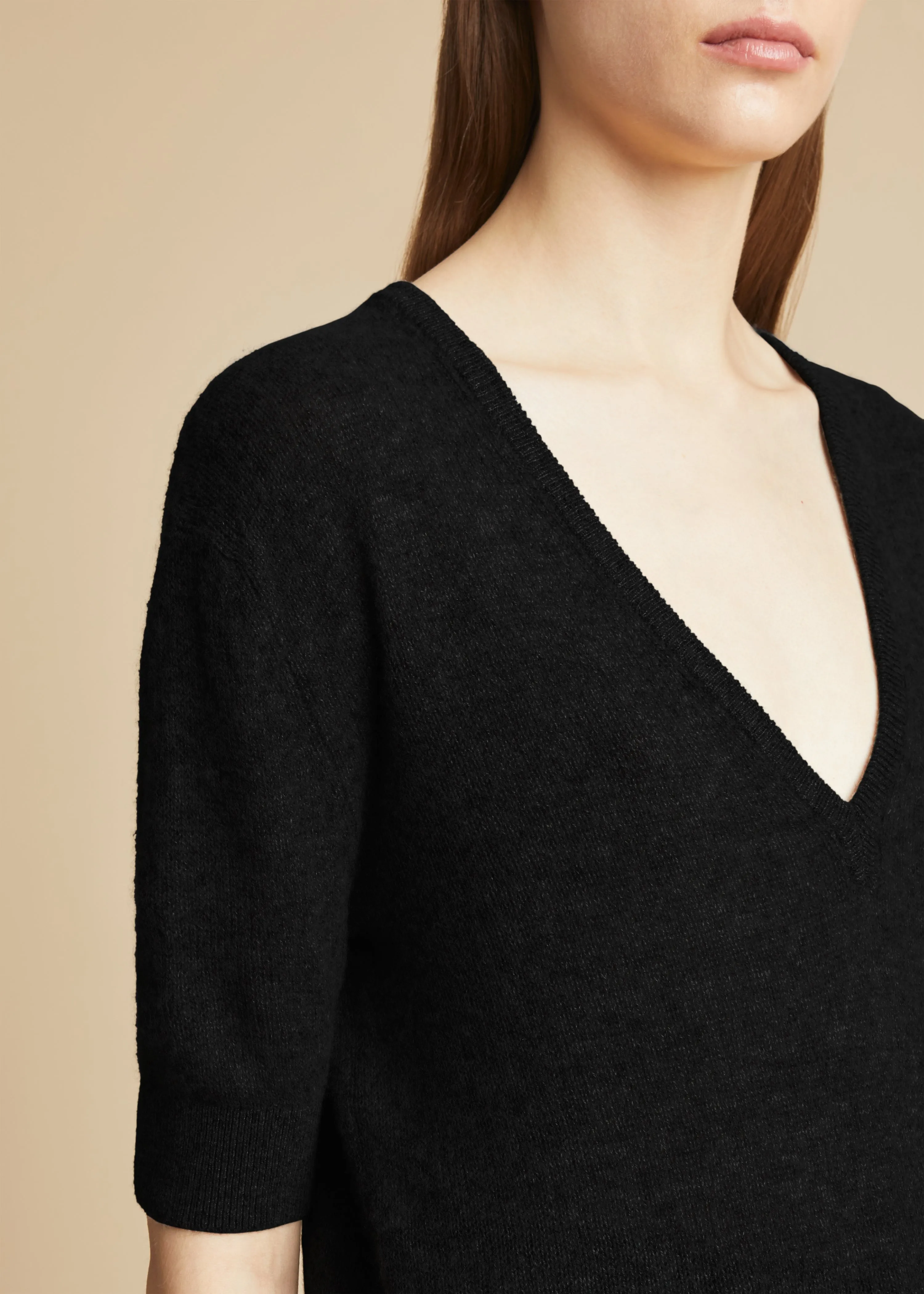 The Sierra Sweater in Black sold by KHAITE product image thumbnail 4