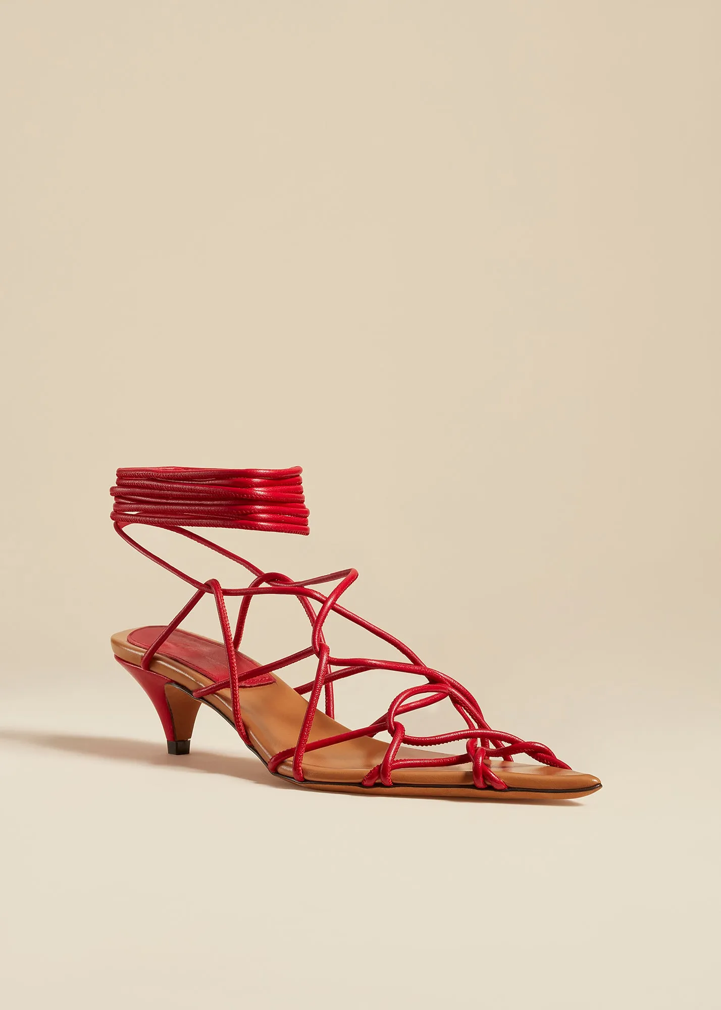 Arden Low Heel in Red Leather sold by KHAITE product image thumbnail 2