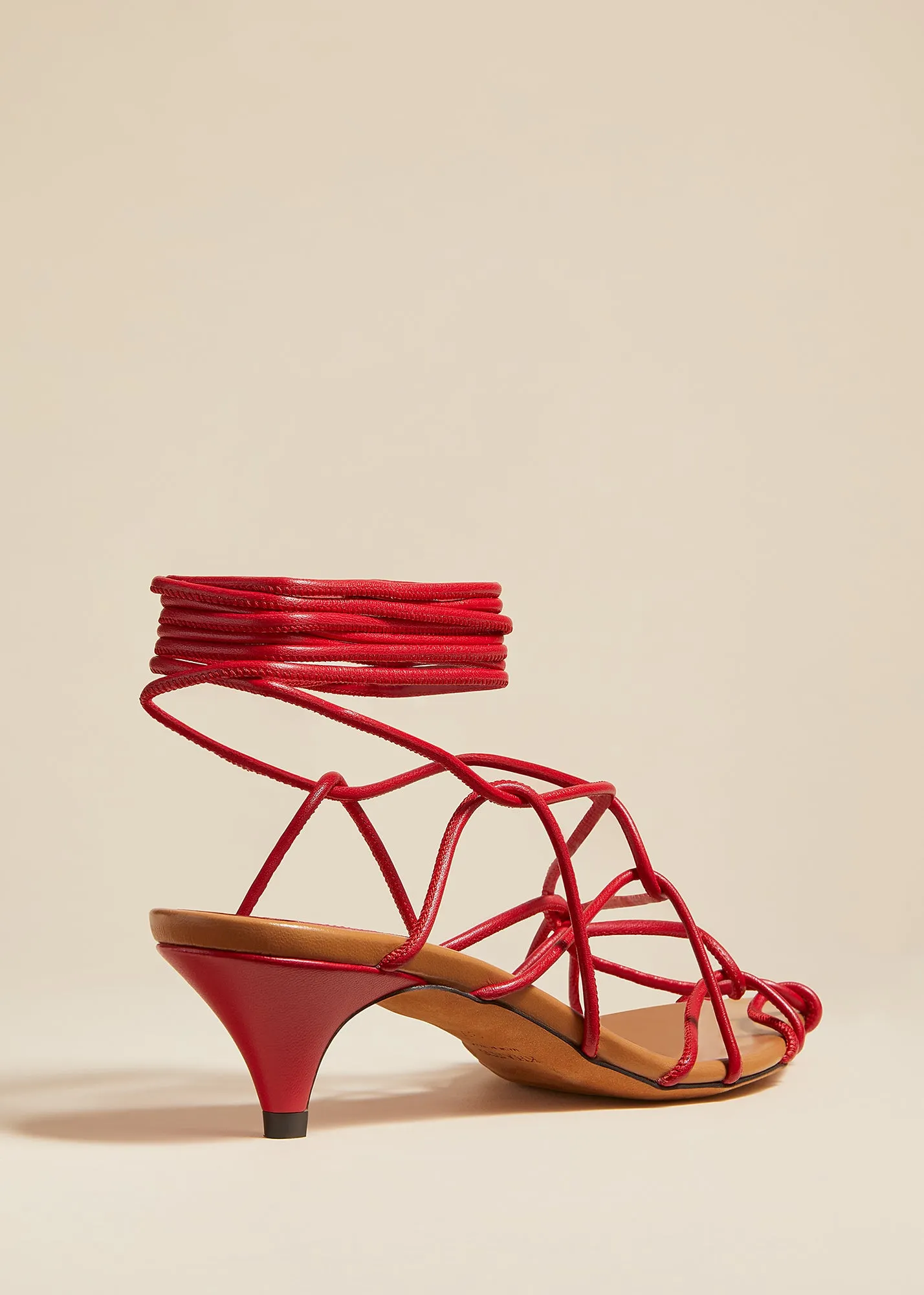 Arden Low Heel in Red Leather sold by KHAITE product image thumbnail 3