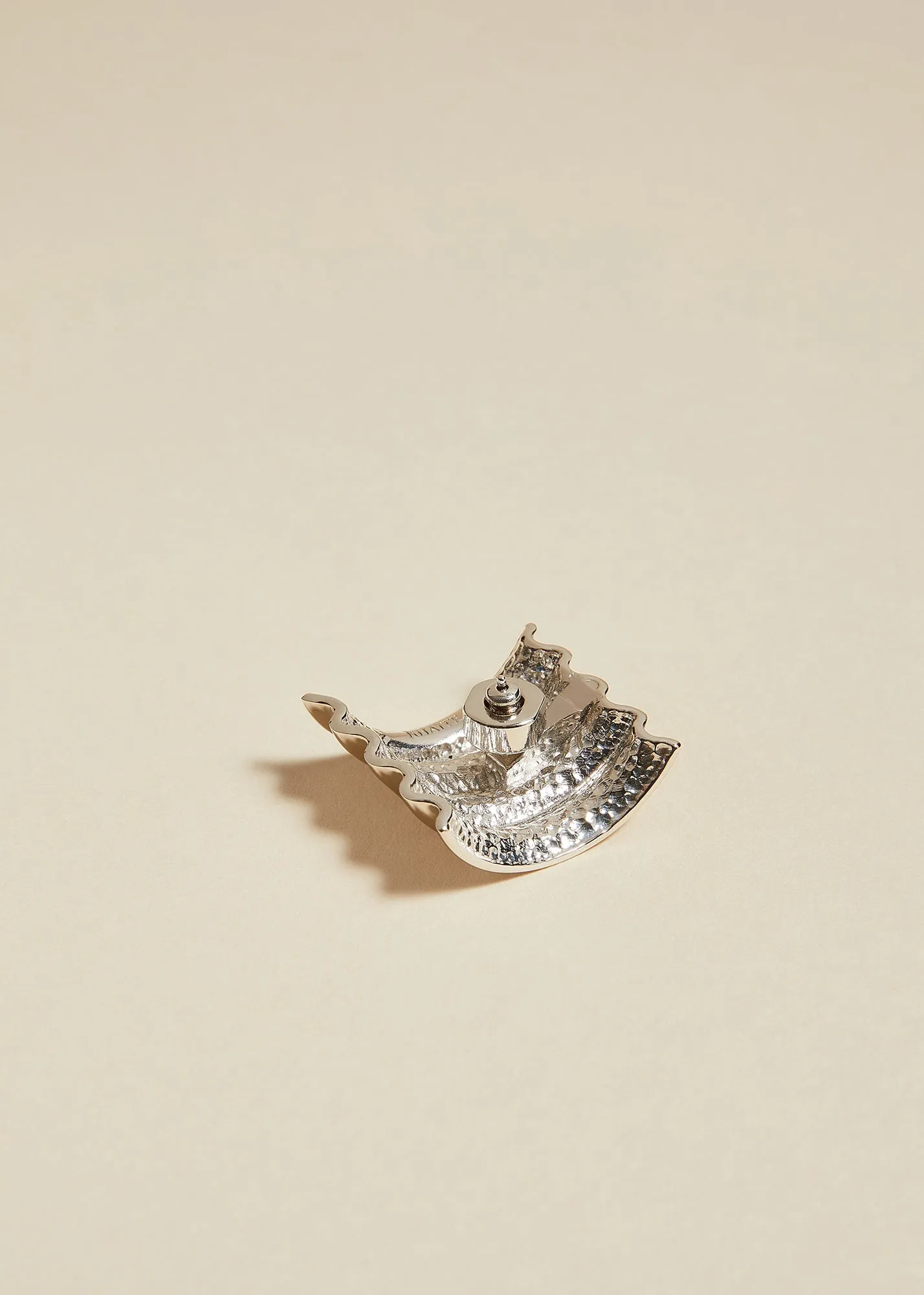 Small Julius Panel Earrings in Silver sold by KHAITE product image thumbnail 2