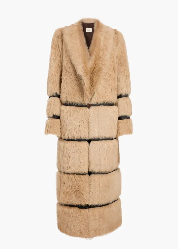 Ada Shearling Coat in Natural sold by KHAITE