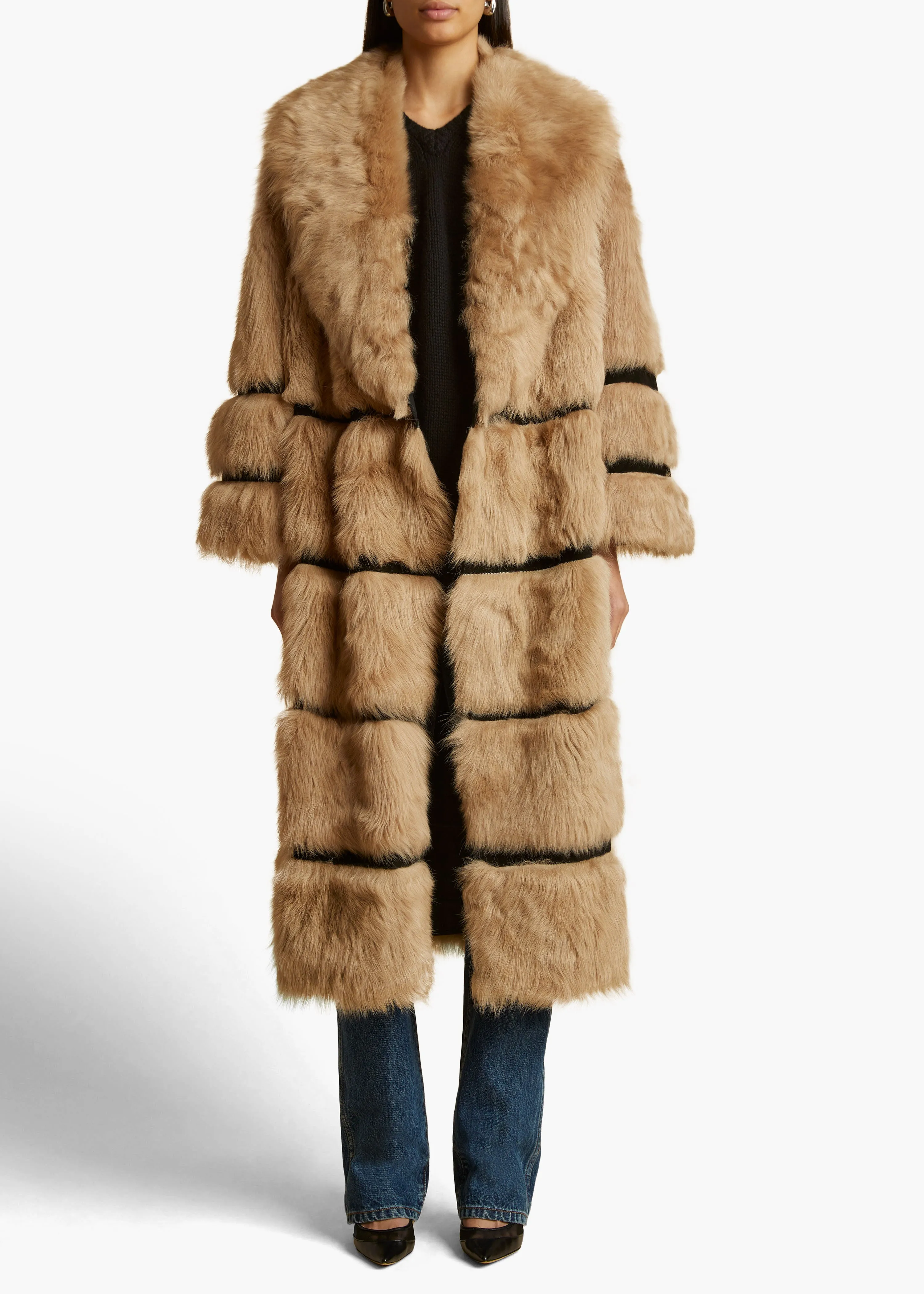 Ada Shearling Coat in Natural sold by KHAITE product image thumbnail 3