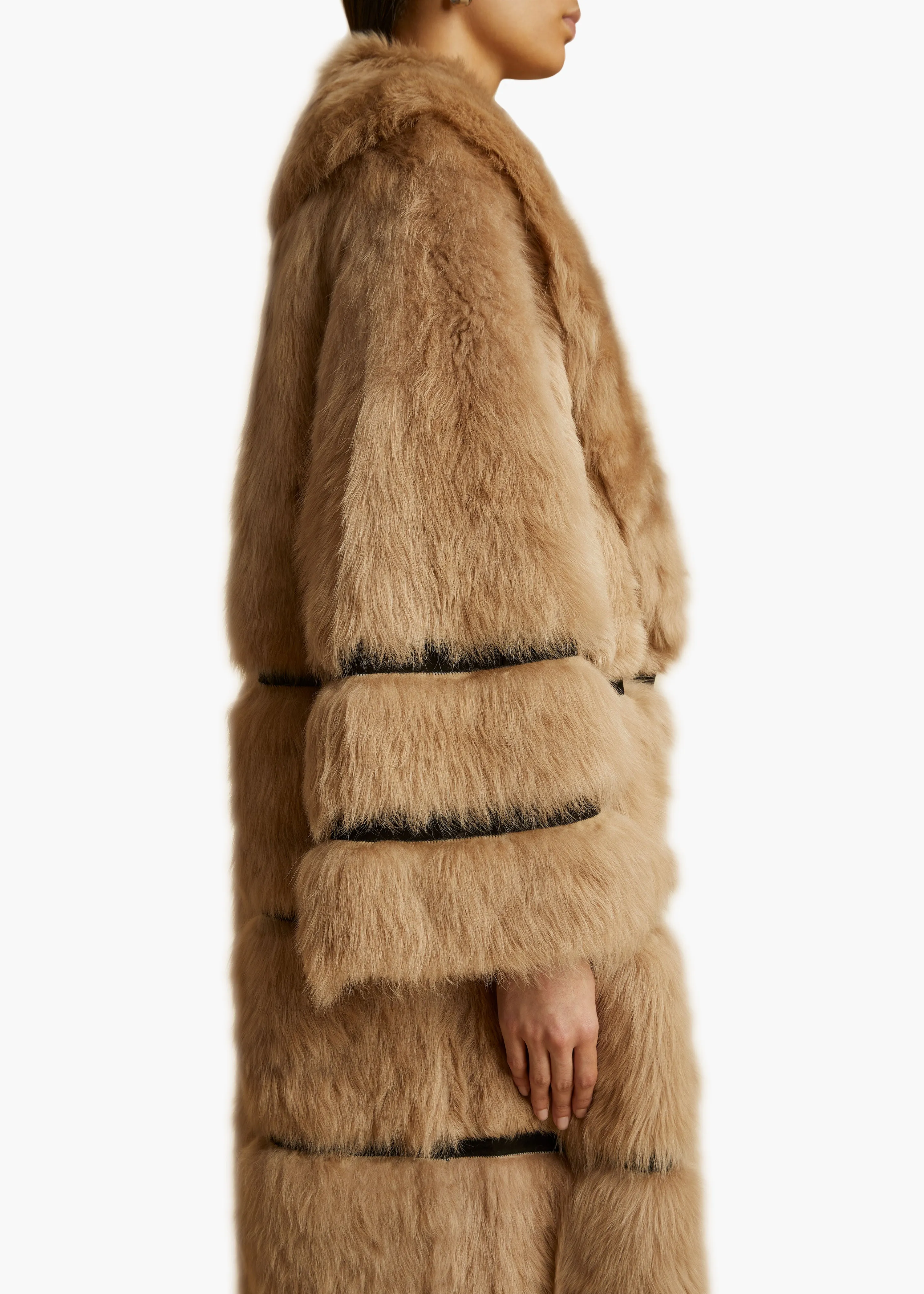 Ada Shearling Coat in Natural sold by KHAITE product image thumbnail 5