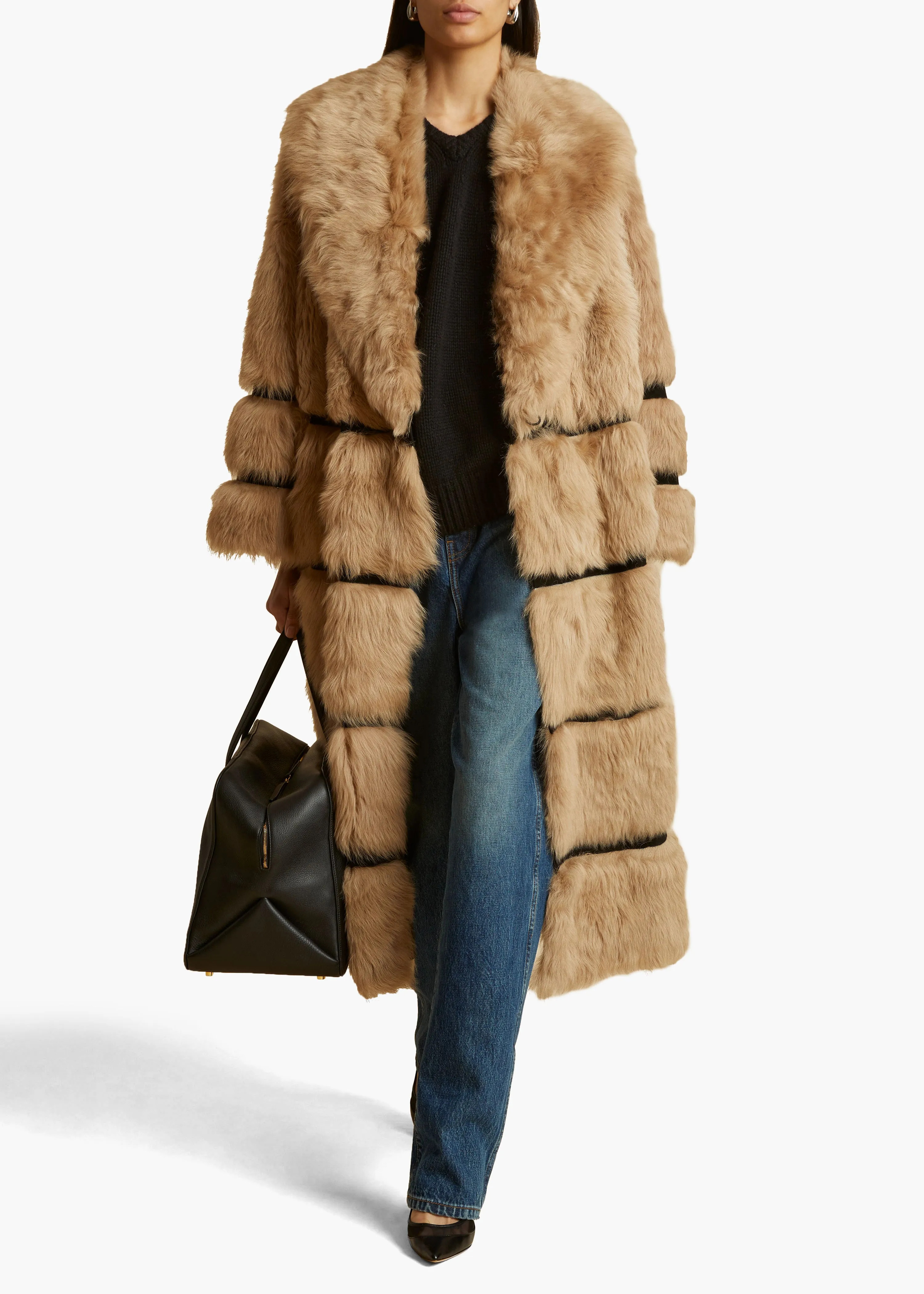 Ada Shearling Coat in Natural sold by KHAITE product image thumbnail 2