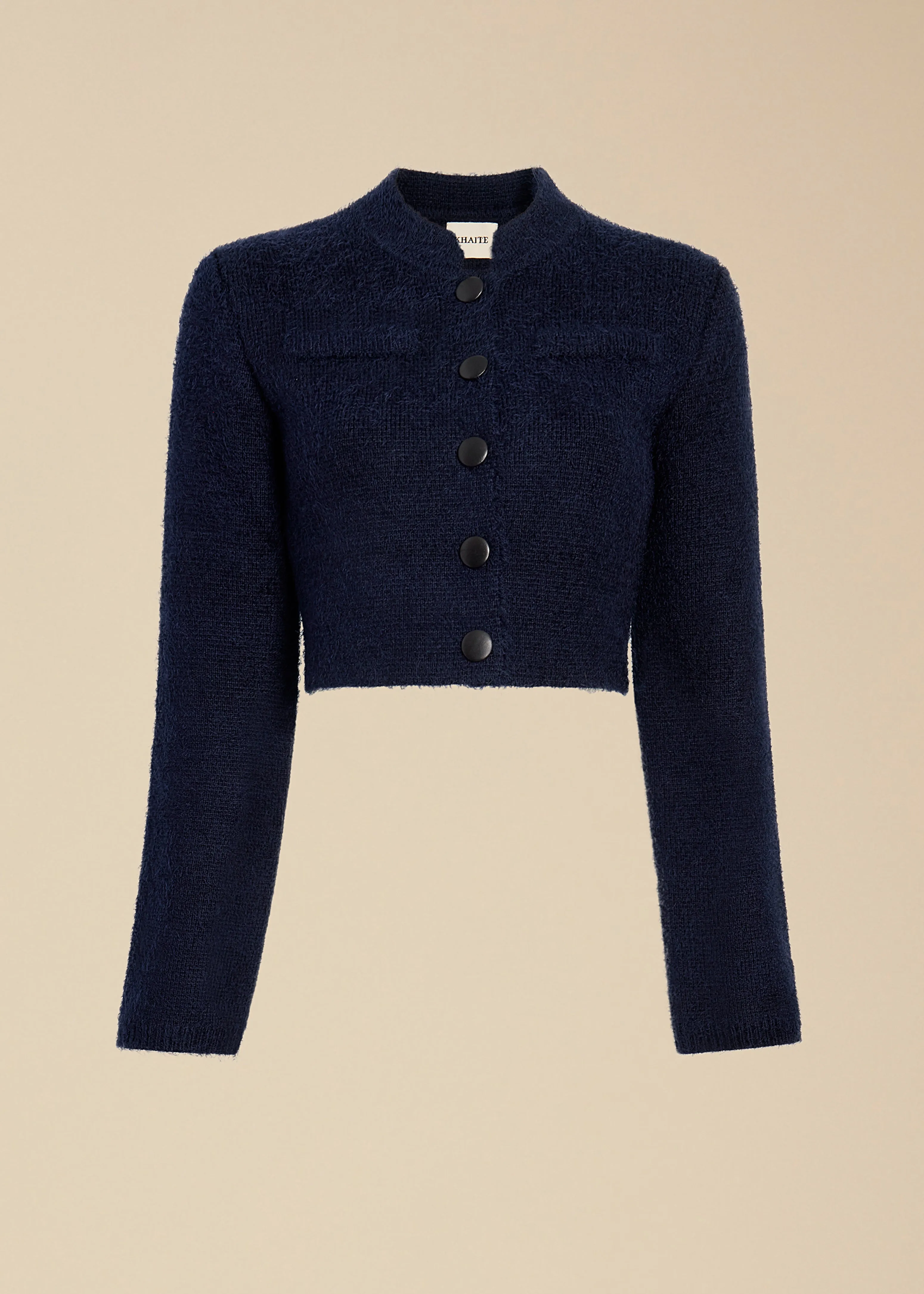 Ello Jacket in Navy sold by KHAITE