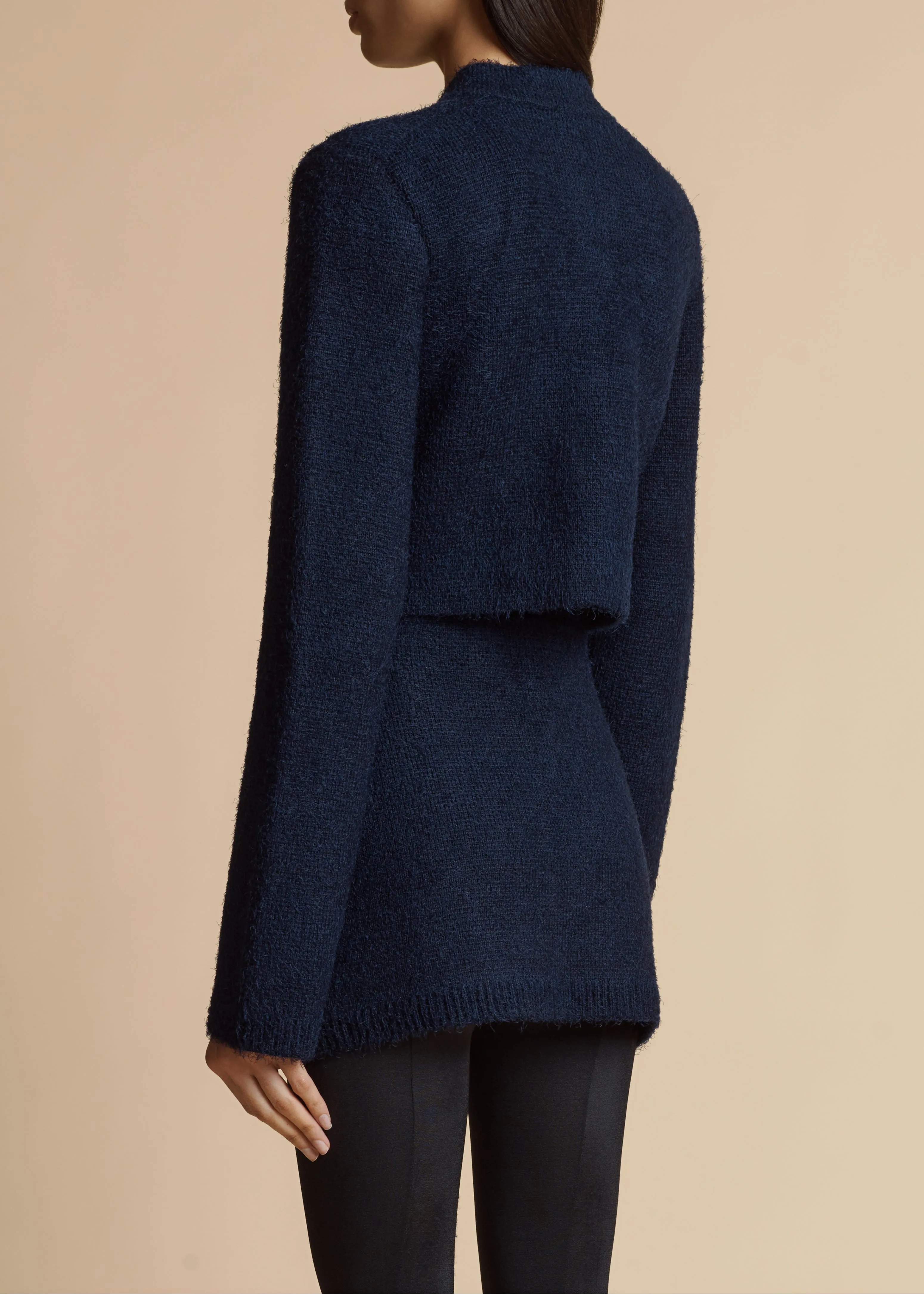 Ello Jacket in Navy sold by KHAITE product image thumbnail 4