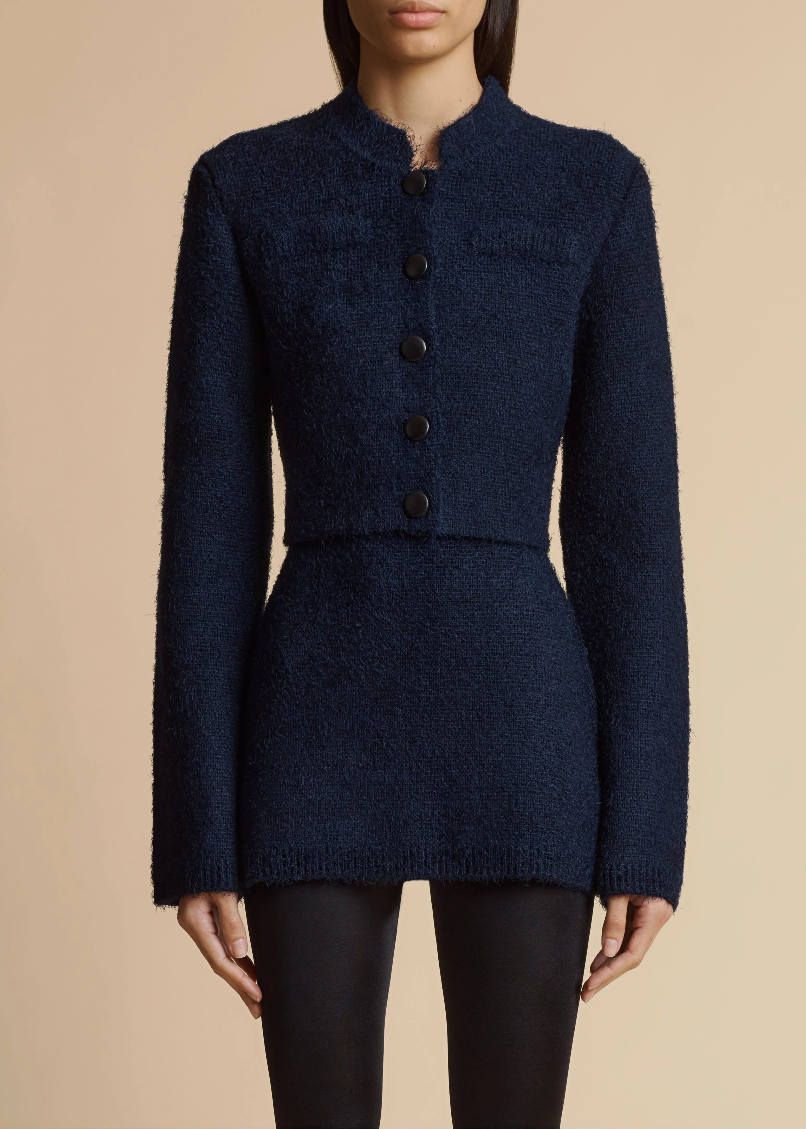 Ello Jacket in Navy sold by KHAITE product image thumbnail 3