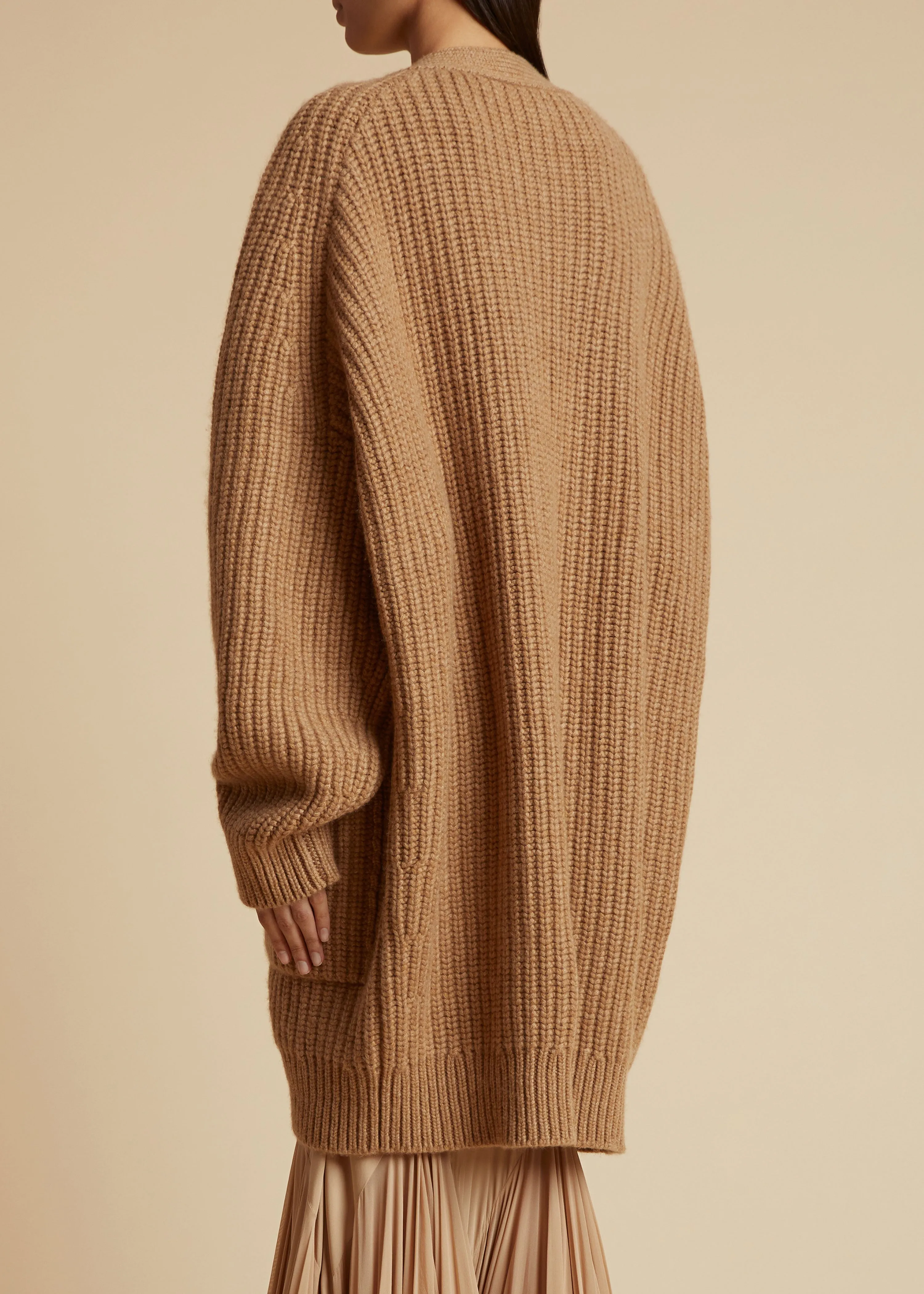 The Milli Cardigan in Camel sold by KHAITE product image thumbnail 3