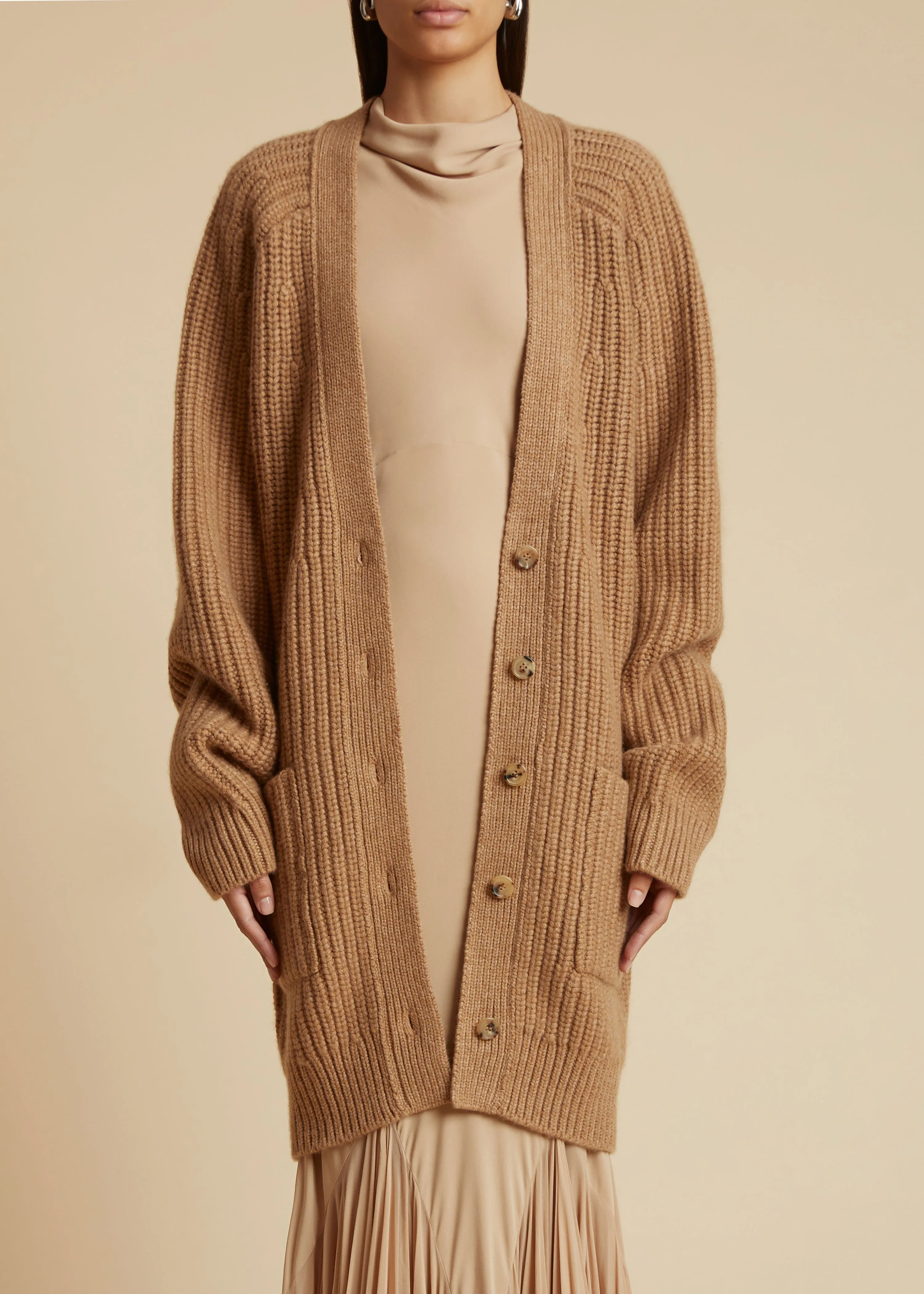 The Milli Cardigan in Camel sold by KHAITE product image thumbnail 2