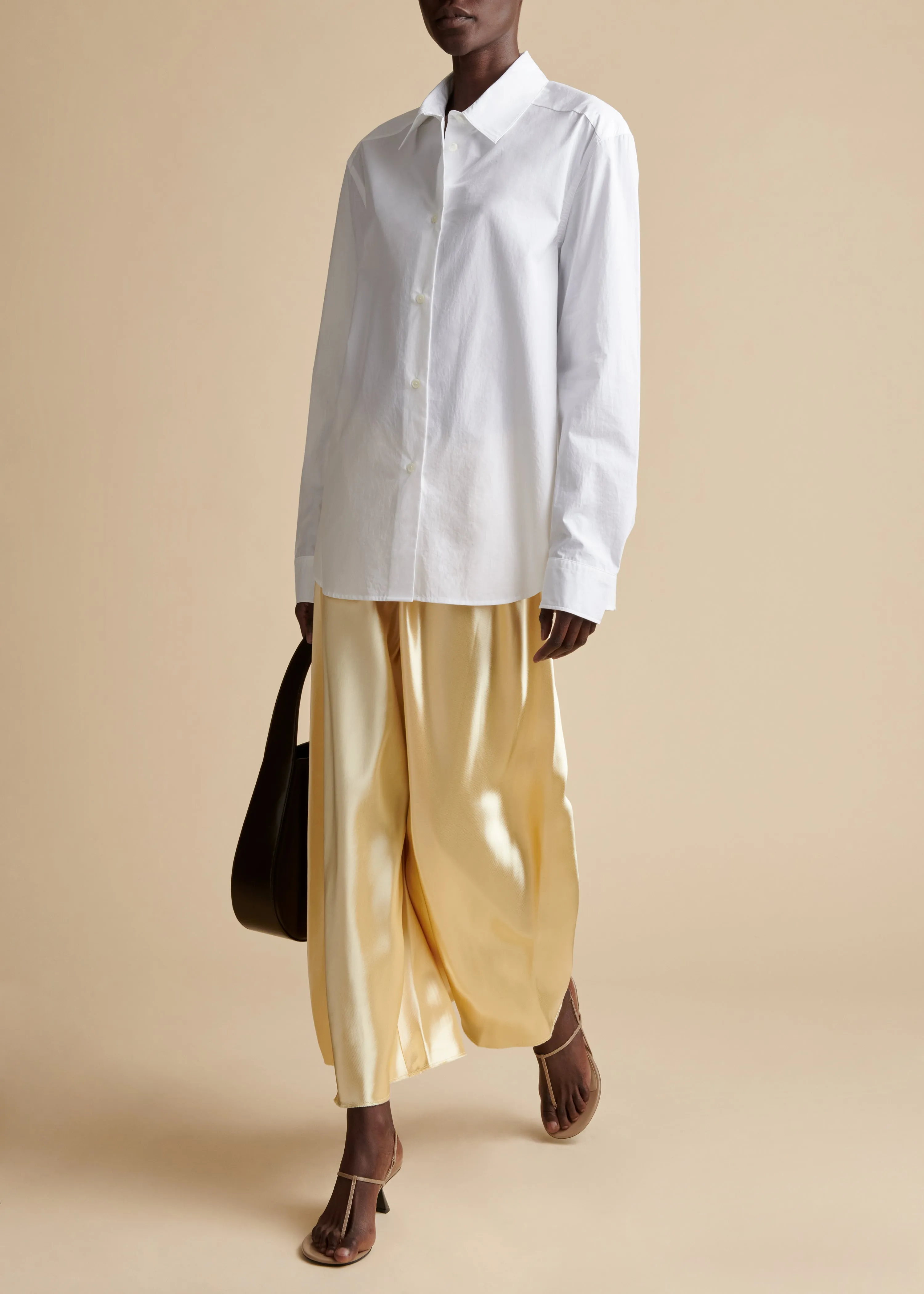 The Argo Top in White Poplin sold by KHAITE product image thumbnail 2