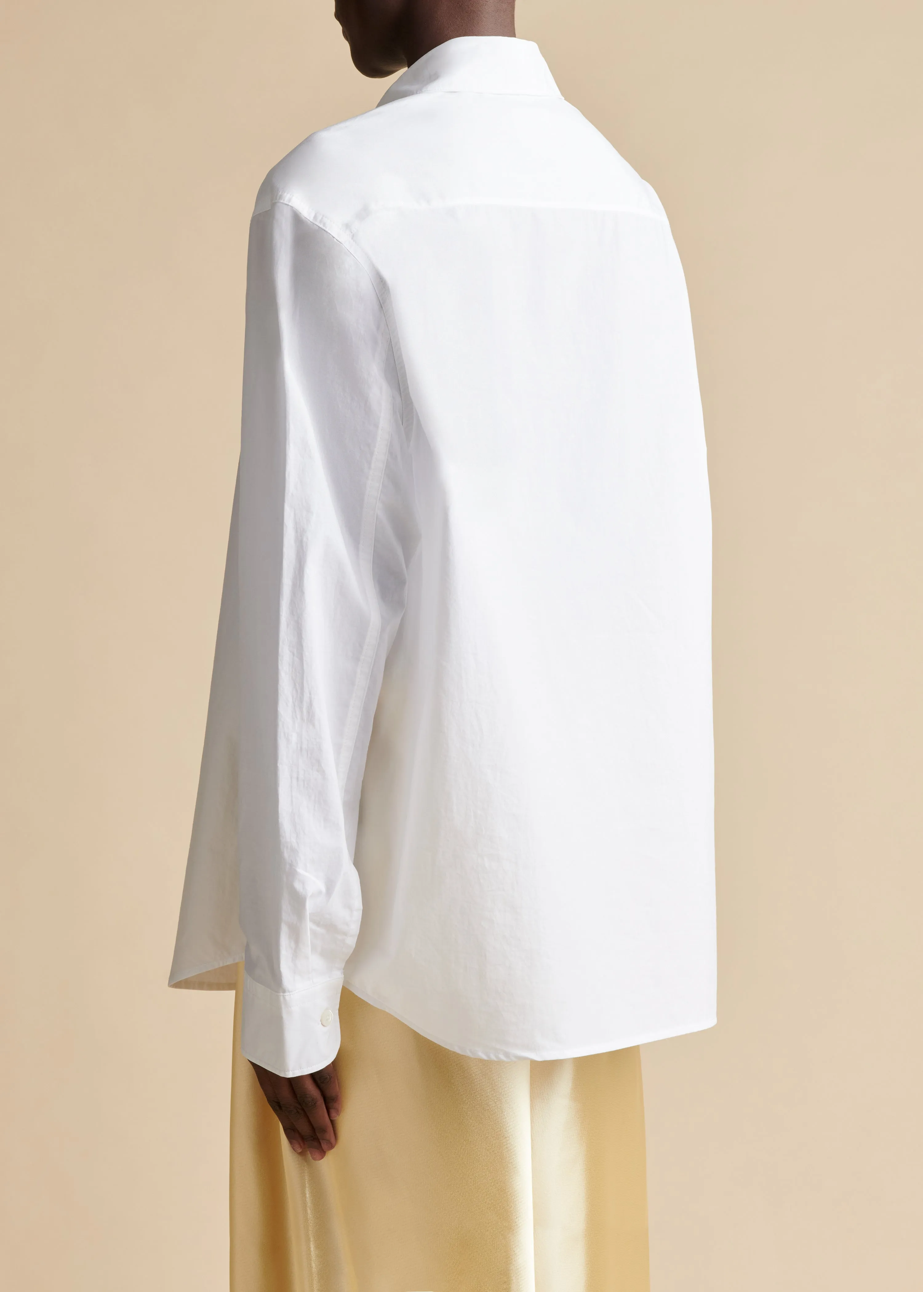 The Argo Top in White Poplin sold by KHAITE product image thumbnail 4