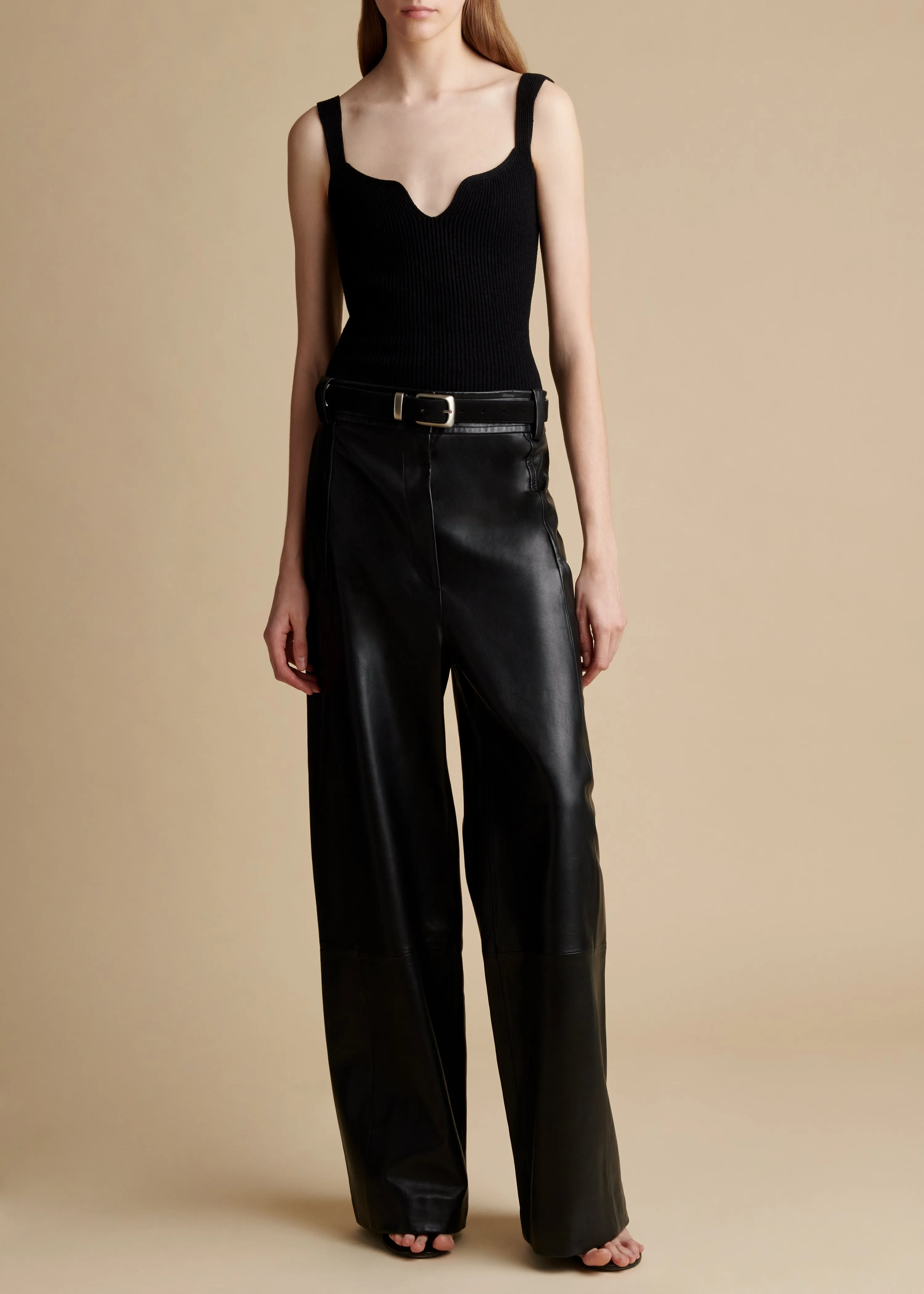 The Yves Bodysuit in Black sold by KHAITE product image thumbnail 2