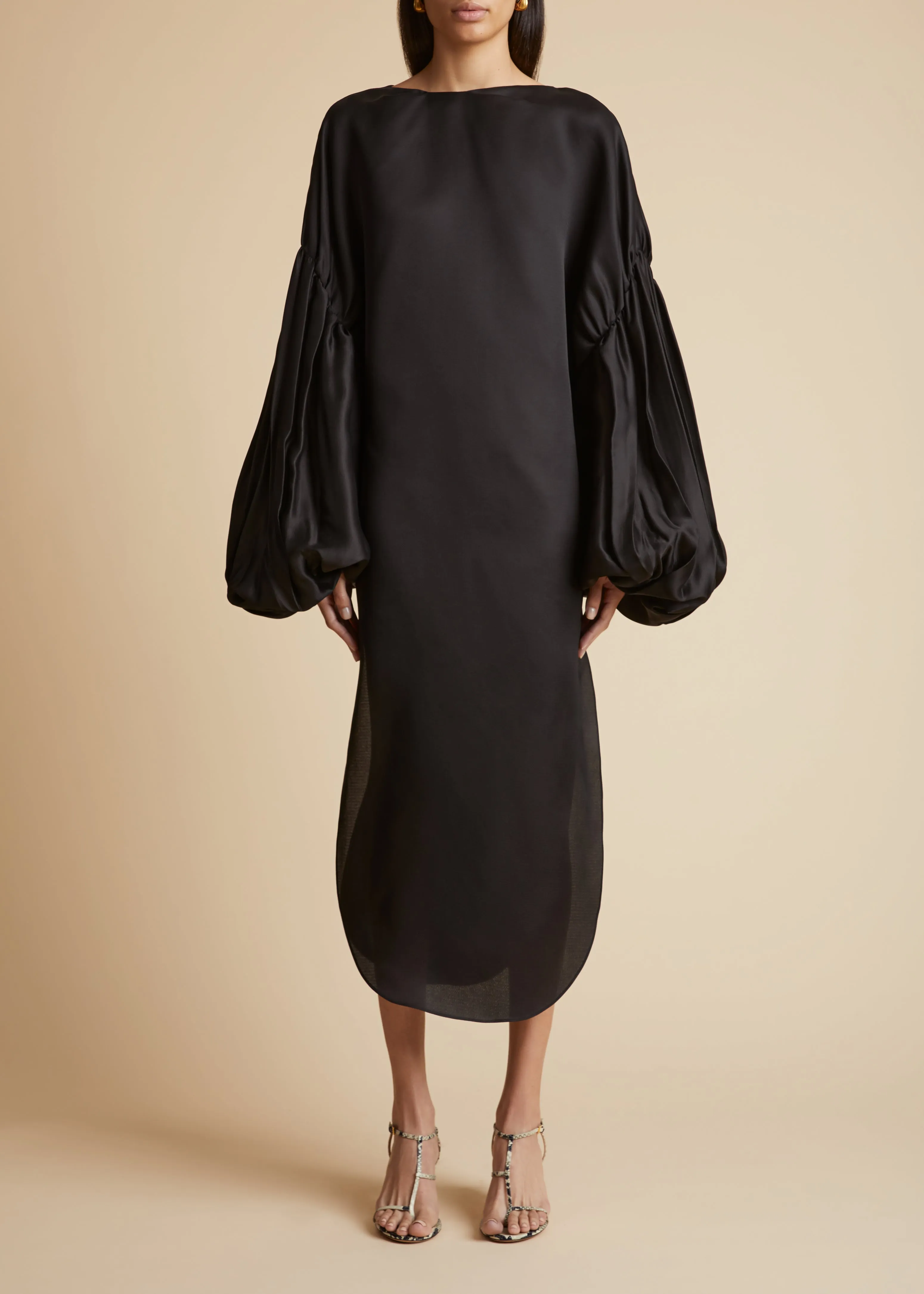 Zelma Dress in Black sold by KHAITE product image thumbnail 3