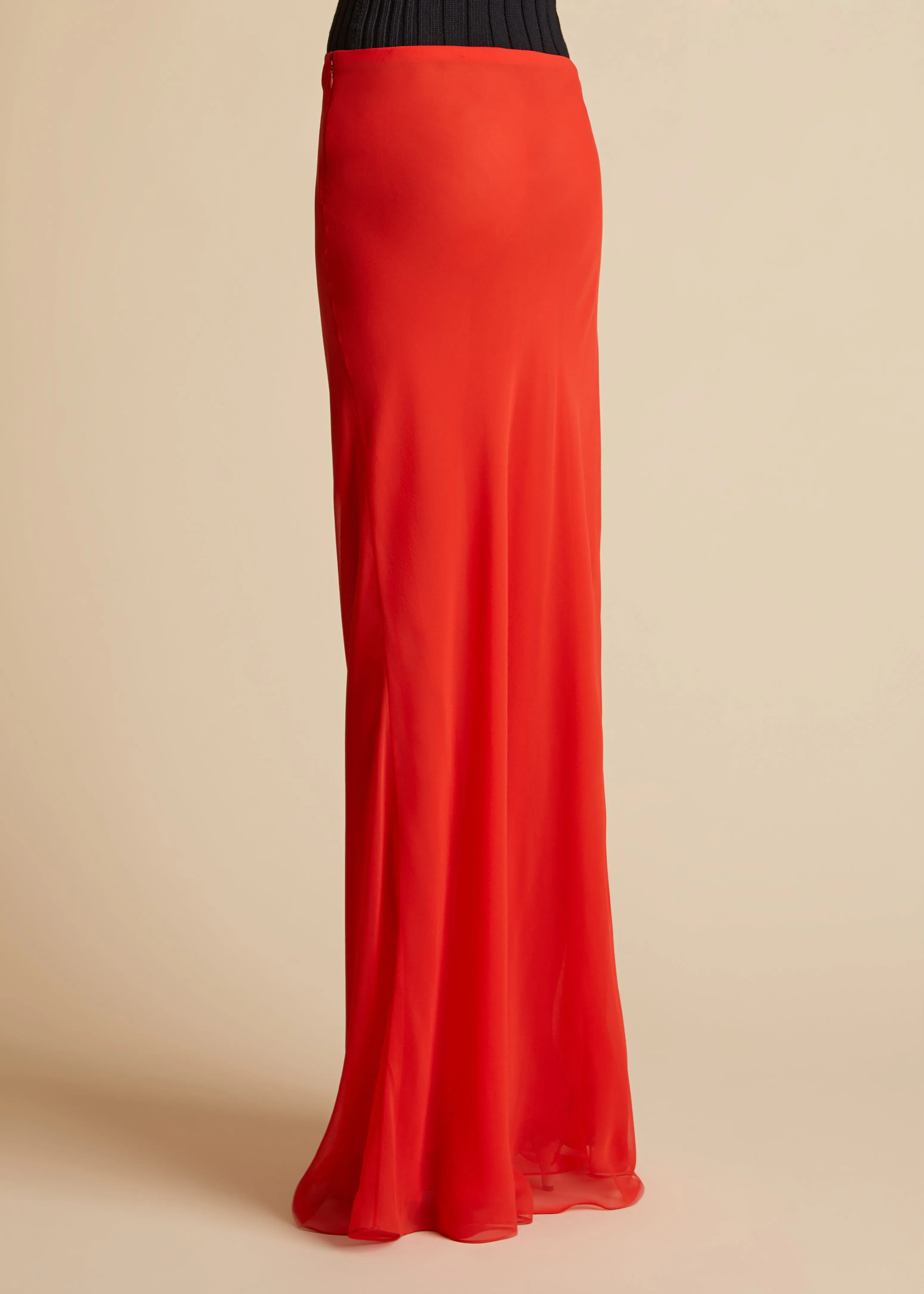 Mauva Skirt in Fire Red sold by KHAITE product image thumbnail 4