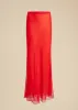 Mauva Skirt in Fire Red sold by KHAITE