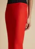 Mauva Skirt in Fire Red sold by KHAITE