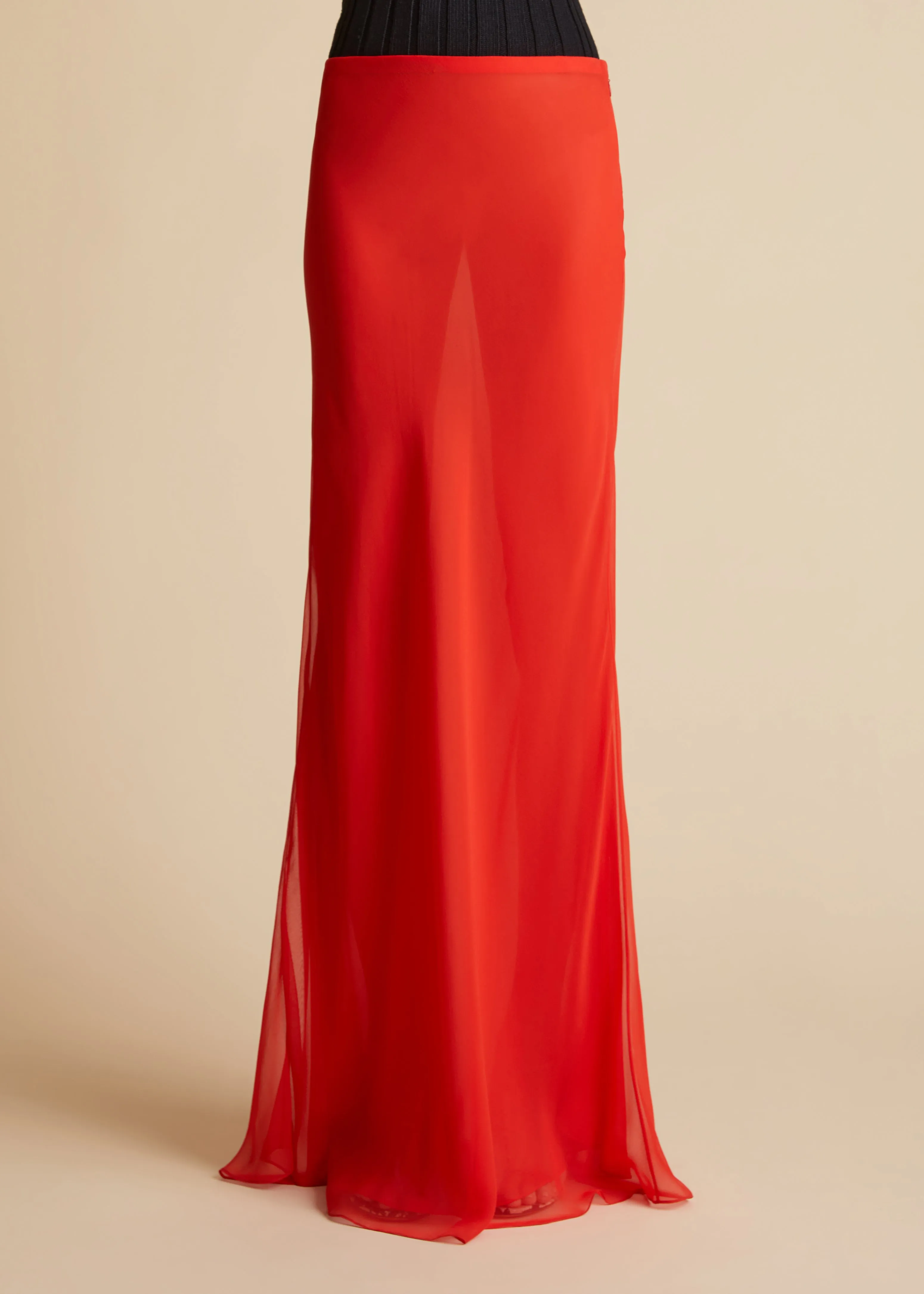 Mauva Skirt in Fire Red sold by KHAITE product image thumbnail 3