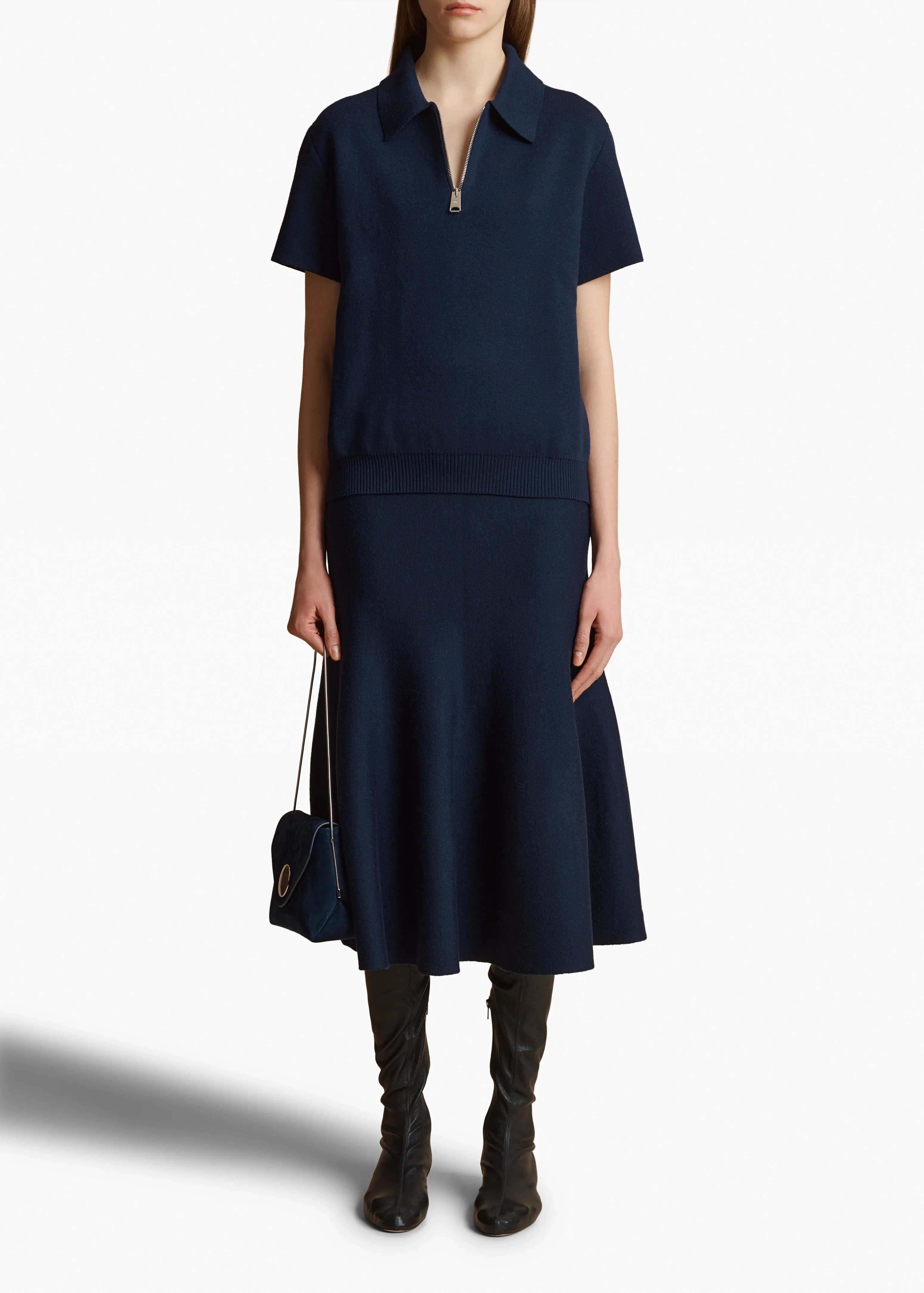 Odil Skirt in Navy sold by KHAITE product image thumbnail 2