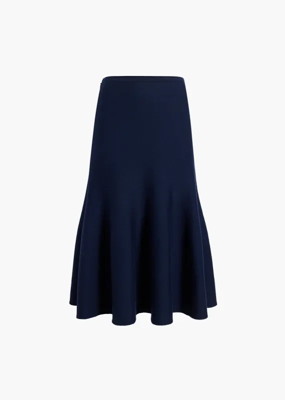 Odil Skirt in Navy sold by KHAITE