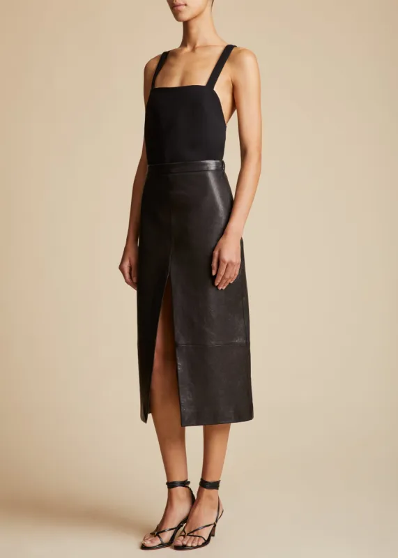 The Axell Top in Black sold by KHAITE