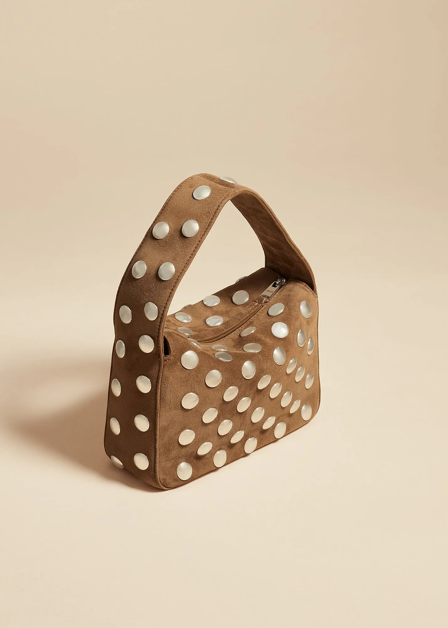 Small Elena Bag in Mud Suede with Studs sold by KHAITE product image thumbnail 2
