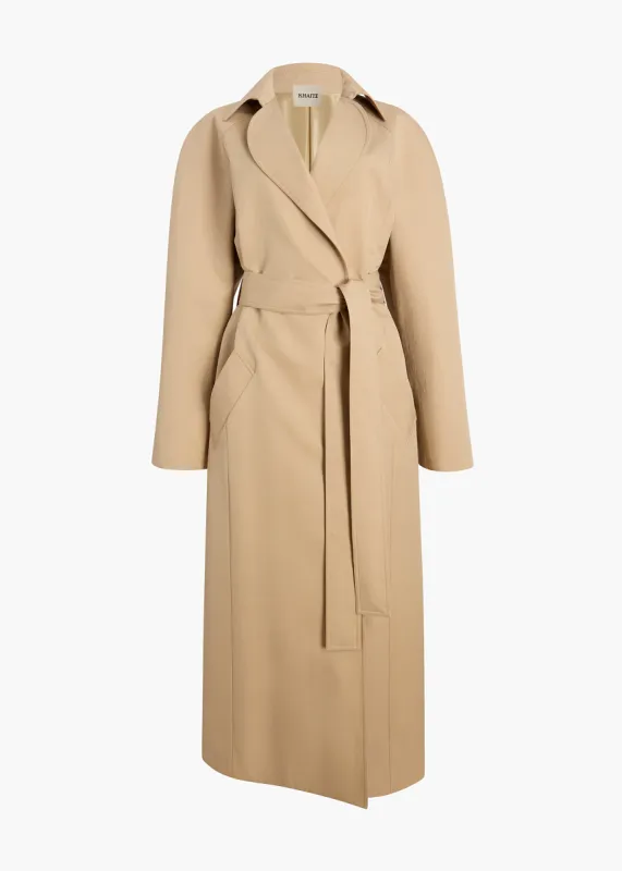 Roth Trench in Beige sold by KHAITE