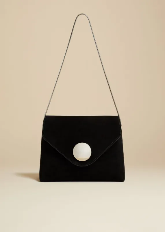 Bobbi Bag in Black Suede sold by KHAITE