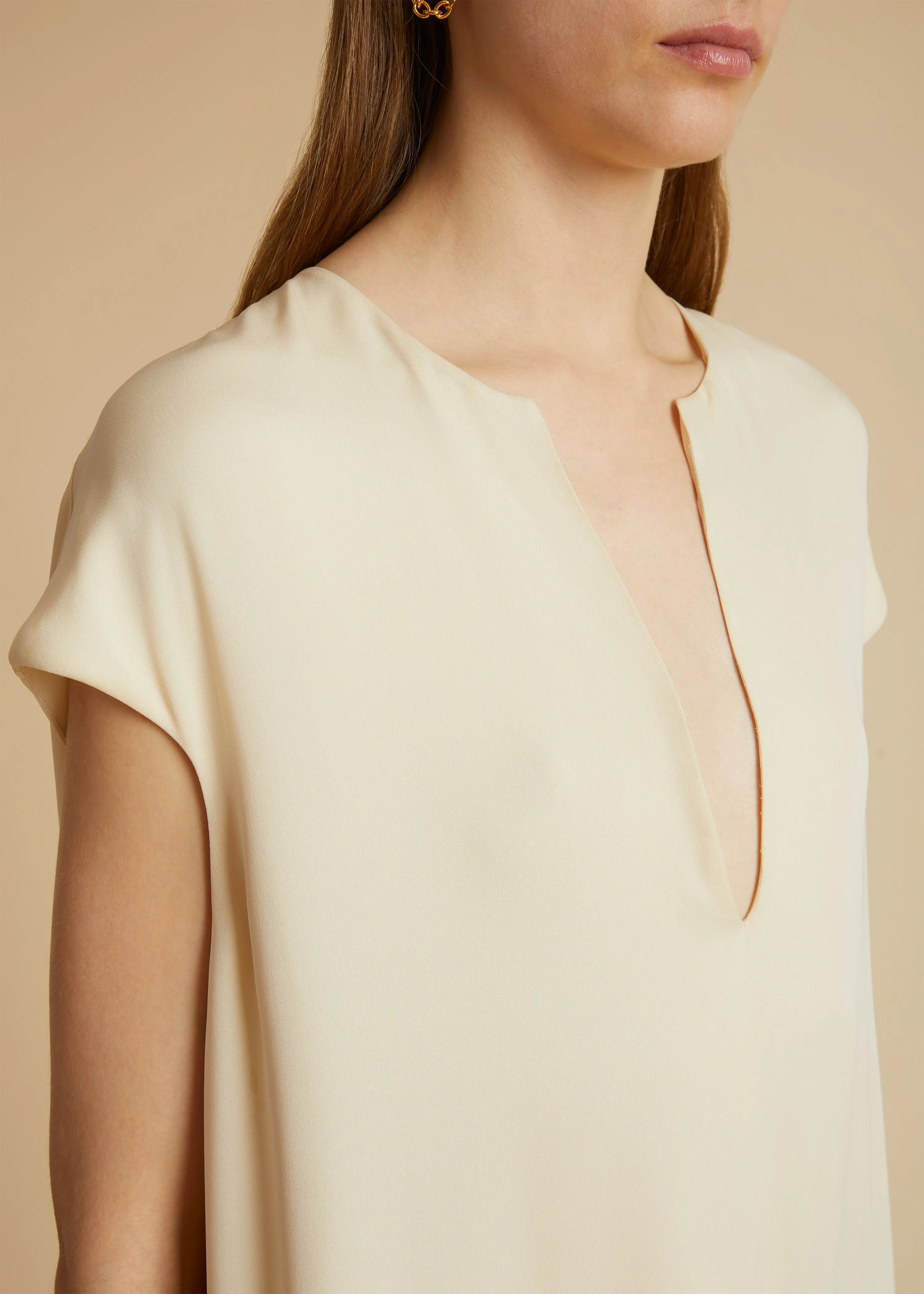 The Hobbs Dress in Bone sold by KHAITE product image thumbnail 4