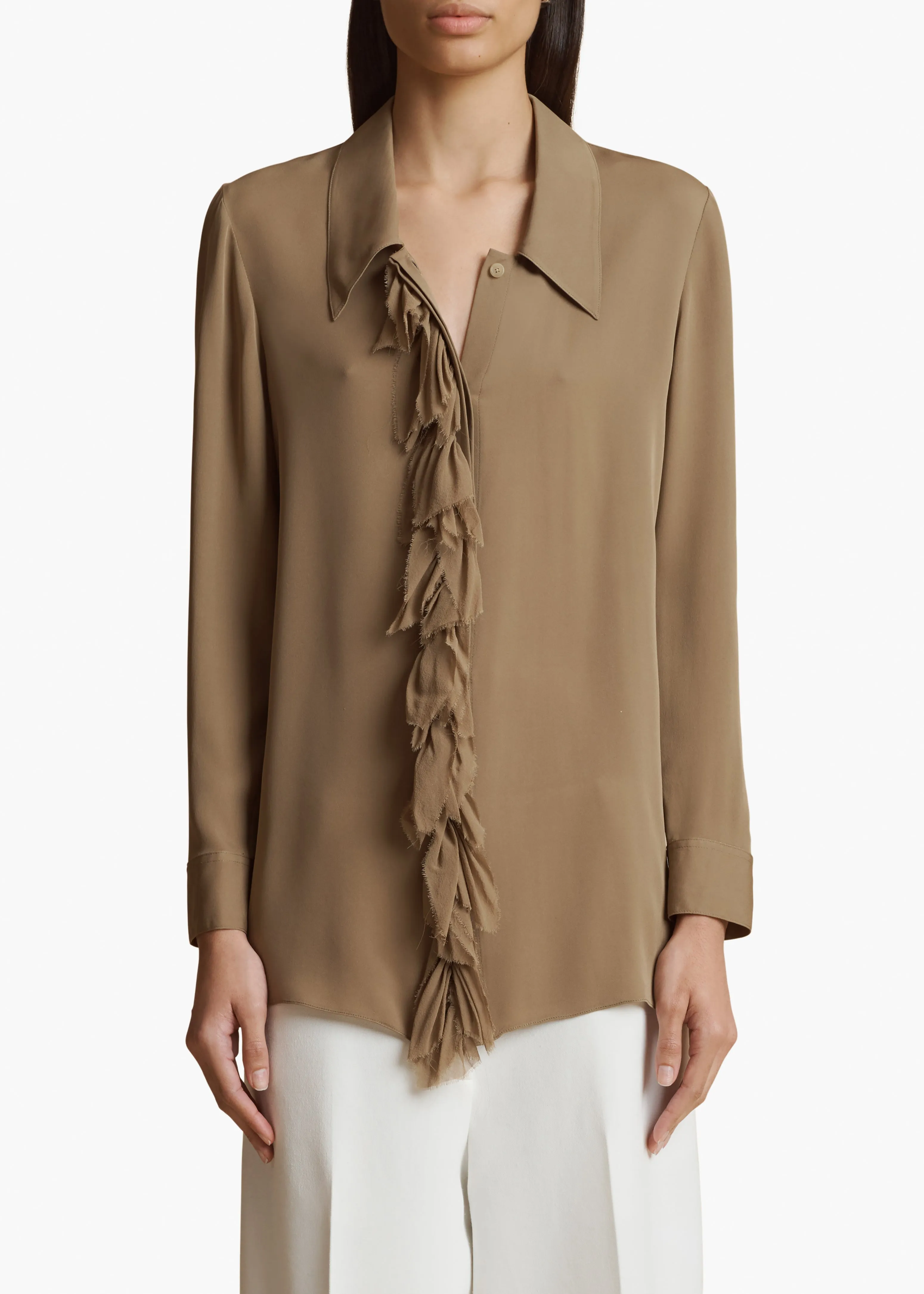 Luka Top in Toffee sold by KHAITE product image thumbnail 3